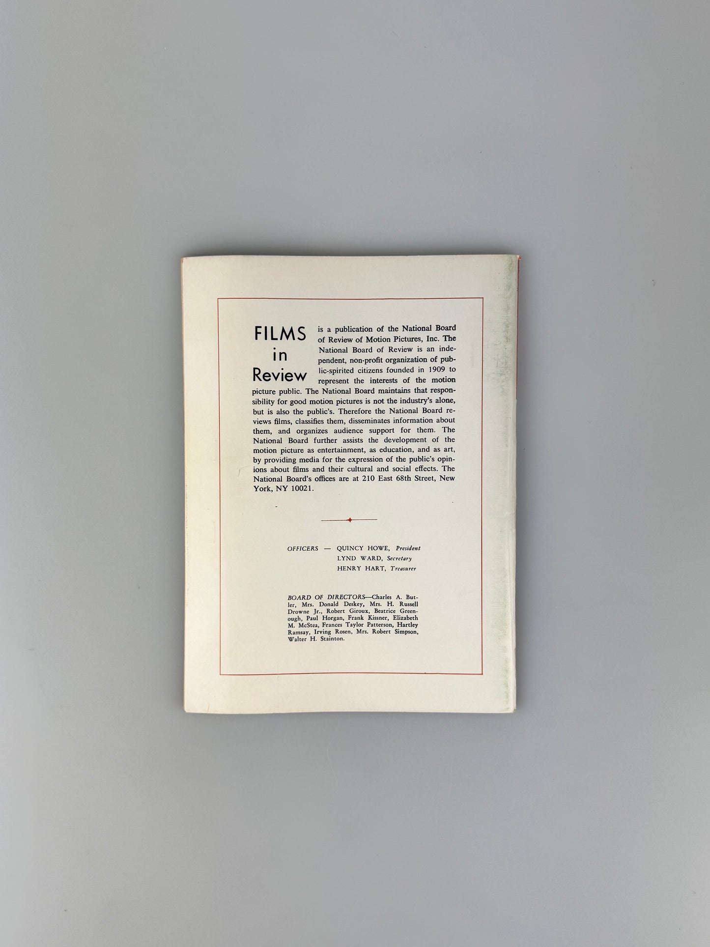 Films In Review Magazine - October 1972 - Dave O'Brien, Lana Turner, Deliverance, The Wrath Of God