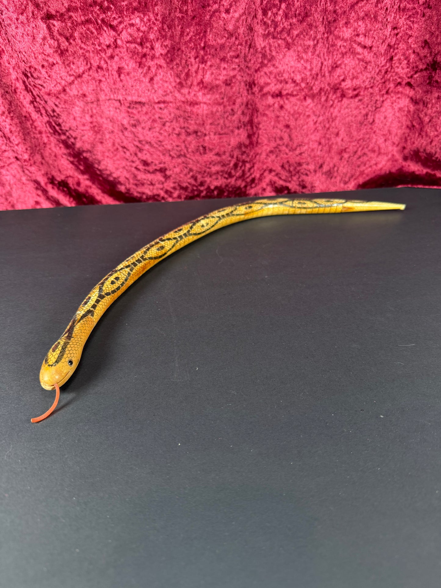 Vintage Toy - Articulated Wood Snake - Hand Painted