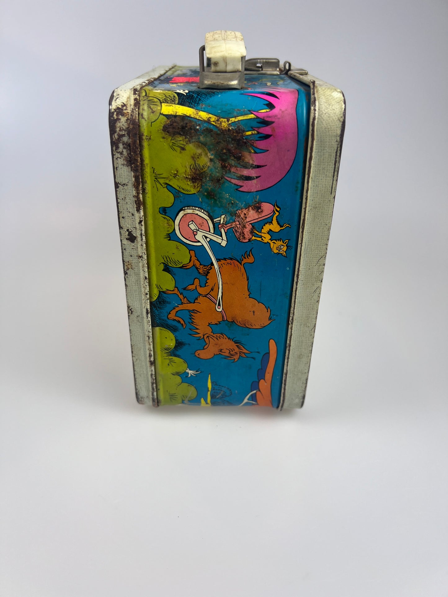 Vintage Metal Lunchbox - The World of Dr. Seuss - Cat in the Hat - 1970 | No Thermos