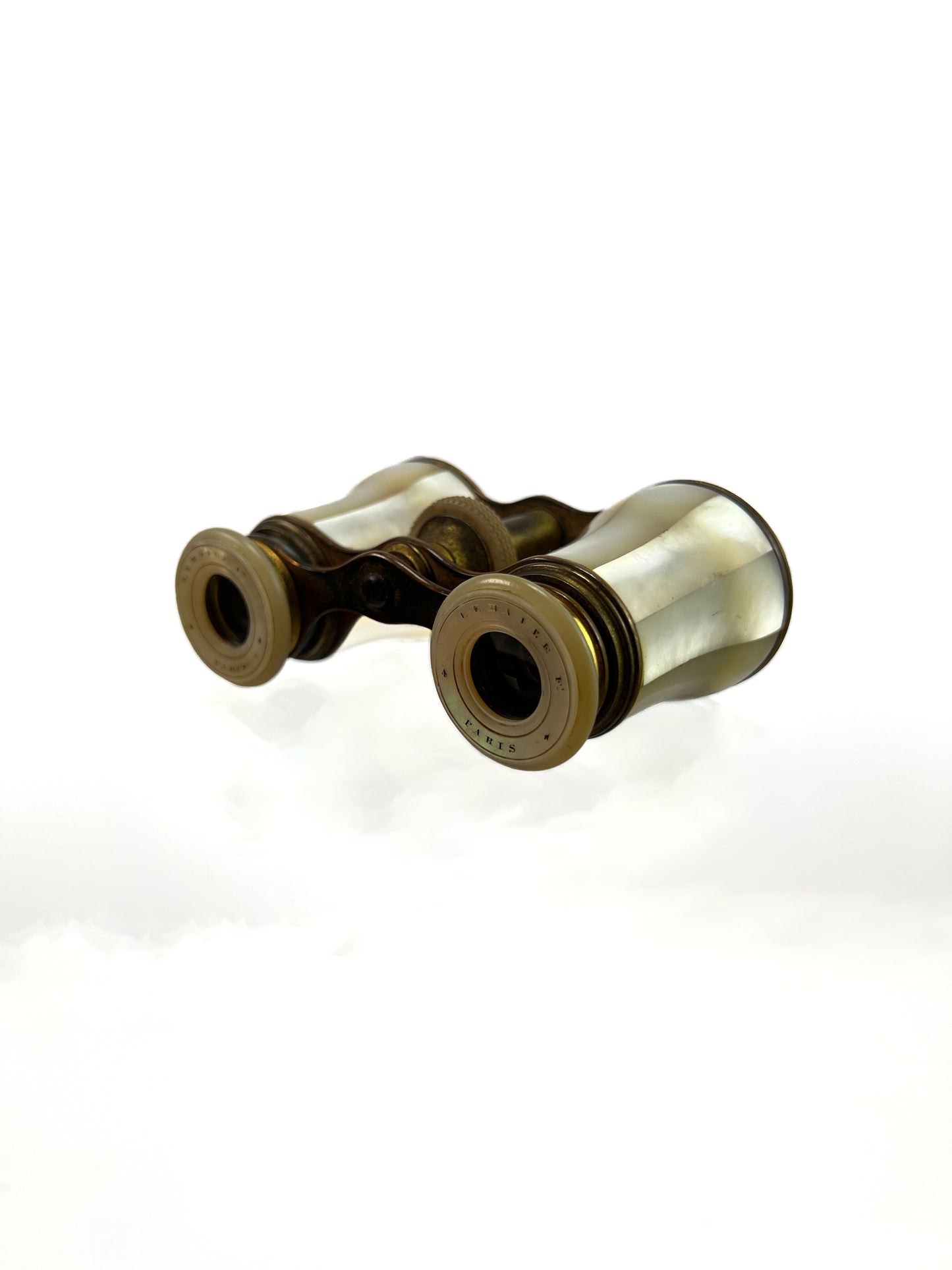 Vintage Opera Binoculars - Lemaire Fabt Paris - Mother of Pearl & Brass