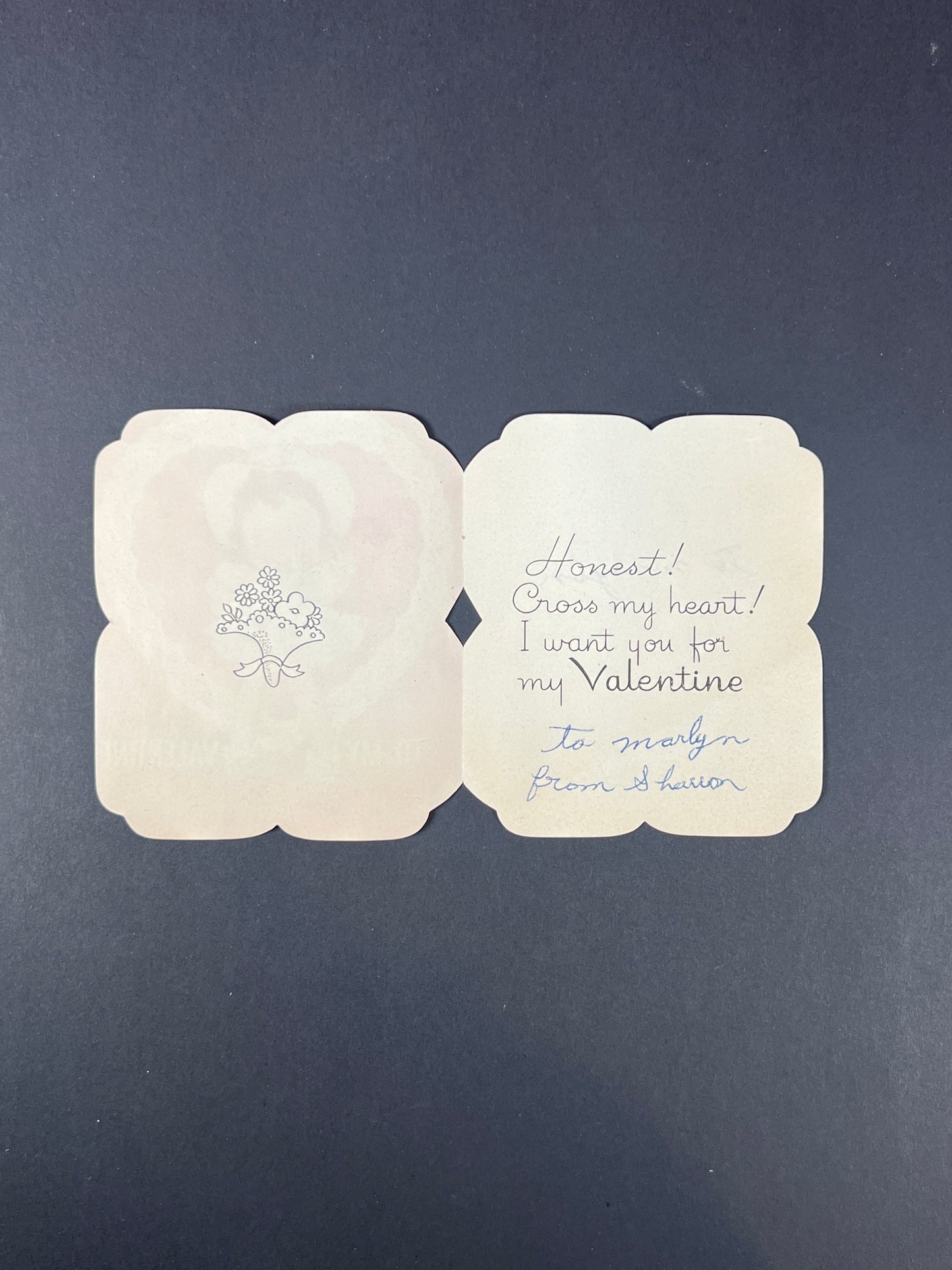 Vintage Ephemera - Valentine’s Day Card - To My Valentine - A-Meri-Card