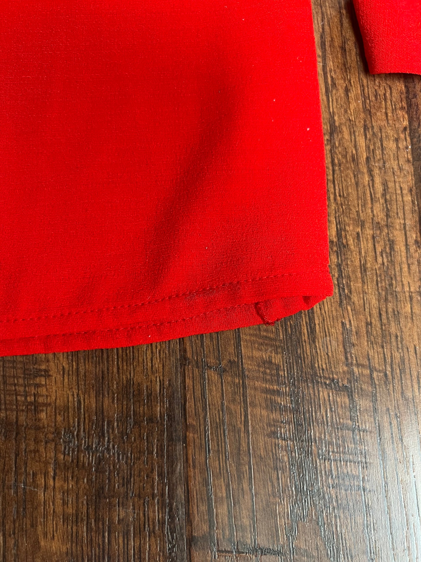 Vintage Clothing - Tie Waist Blouse - Red - Medium