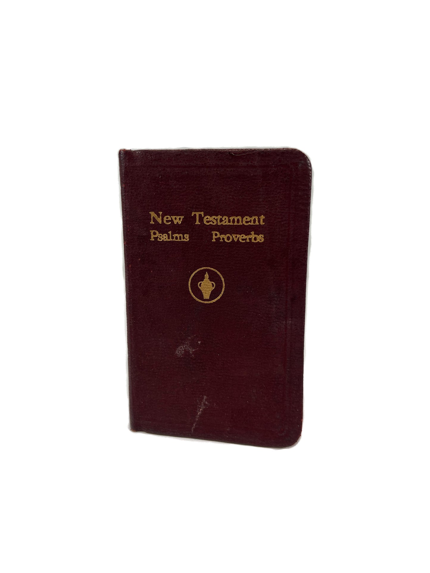Vintage Bible - Pocket Book - 1941 New Testament Psalms and Proverbs - Maroon Leather Bound