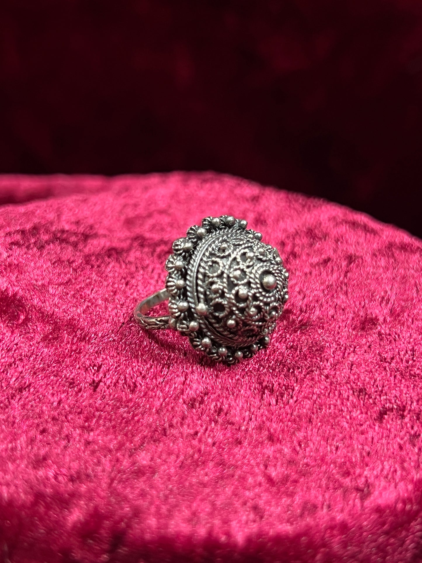 Vintage Jewelry - Poison Ring and Brooch Set - Sterling Silver - Made In Italy - Size 4