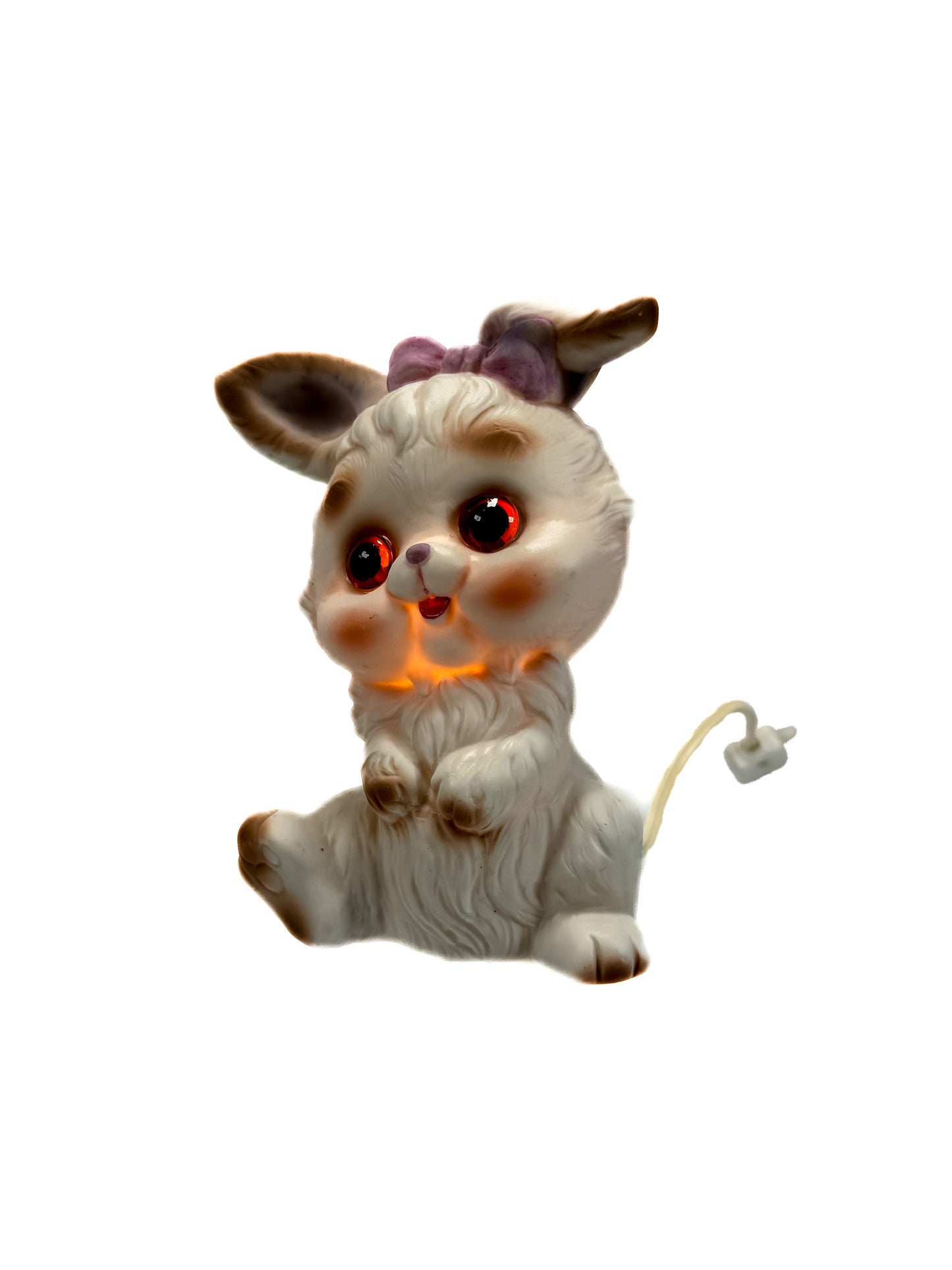 Vintage Lamp - Anthropomorphic Bunny Ceramic Table Lamp - Made in Japan