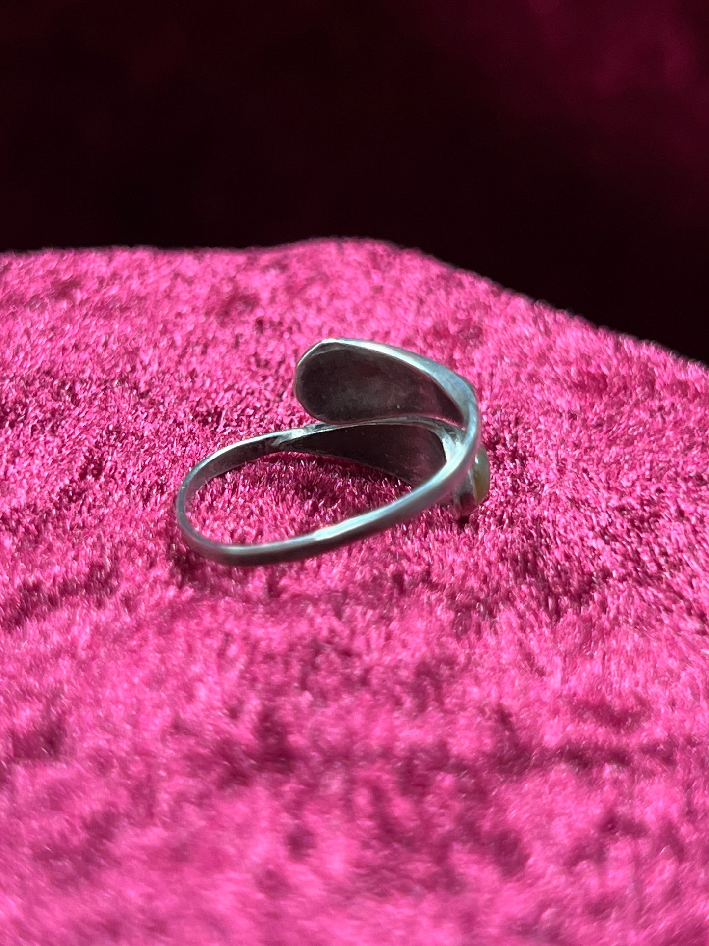 Vintage Jewelry - Bypass Ring - 925 Silver - Inlaid Abalone Shell - 6 - Mexico