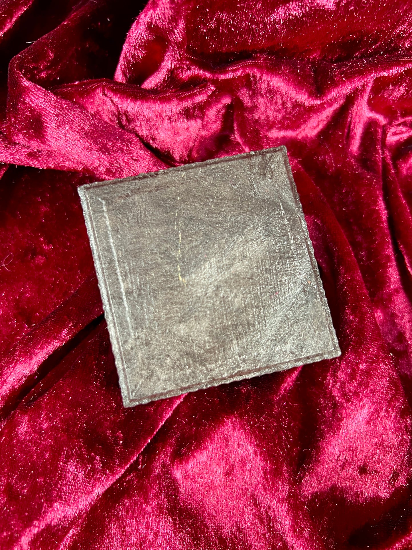 Vintage Trinket Box - Black Carved Flower - 2.5"