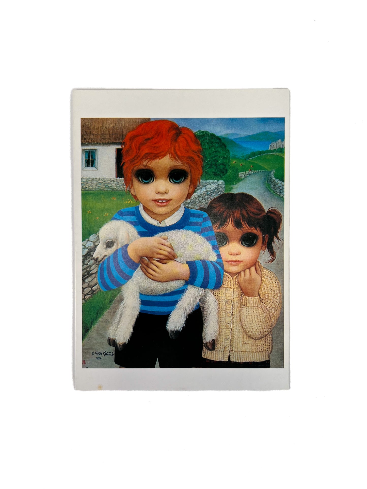 Vintage Ephemera - Greeting Card - Little Big Eyes - Ireland - Margaret Keane - 1984