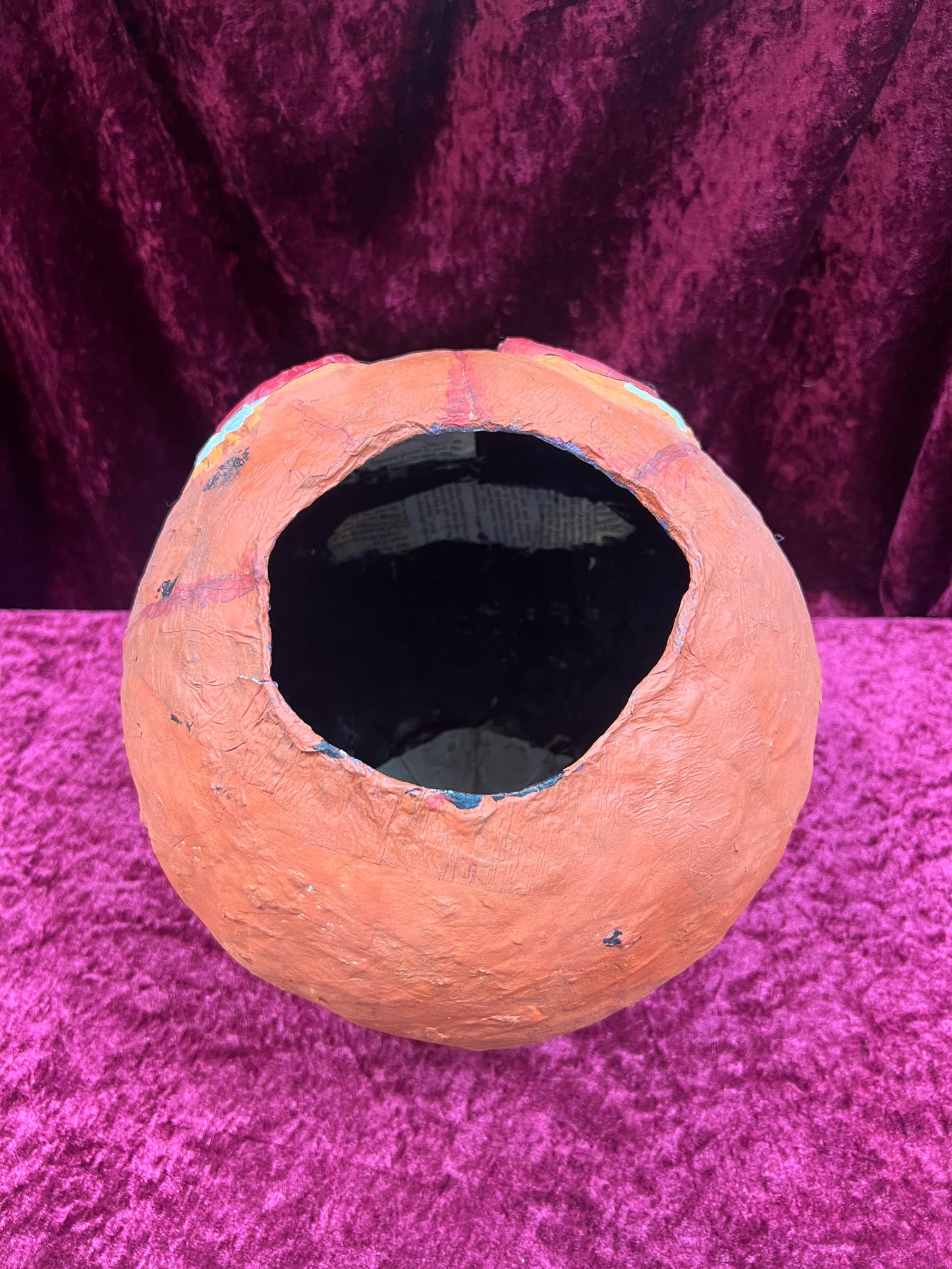 Vintage Inspired Handmade Paper Mache Lantern - Toothy Jack-O-Lantern - Large