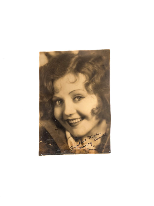 Antique Photograph - Autographed Photo of Nancy Carroll - Paramount Pictures - 6" x 4.5"