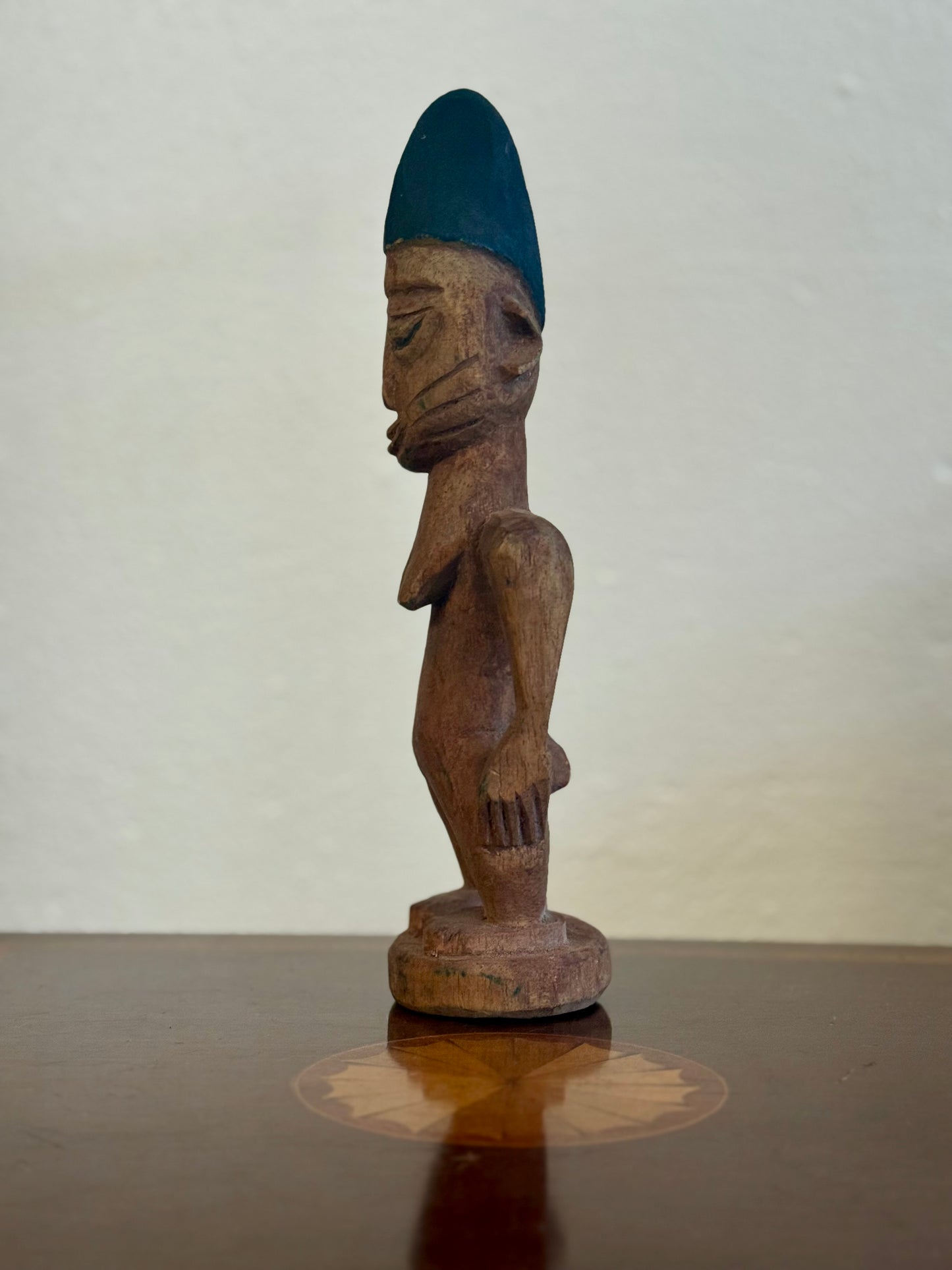 Vintage Art - Nigerian Fertility Ibeji Statue - 10” Carved Wood - Africa
