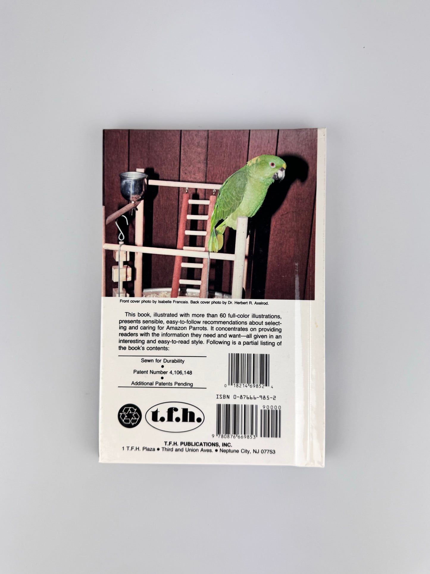 1988 Amazon Parrots Hardcover Book by Paul R. Paradise