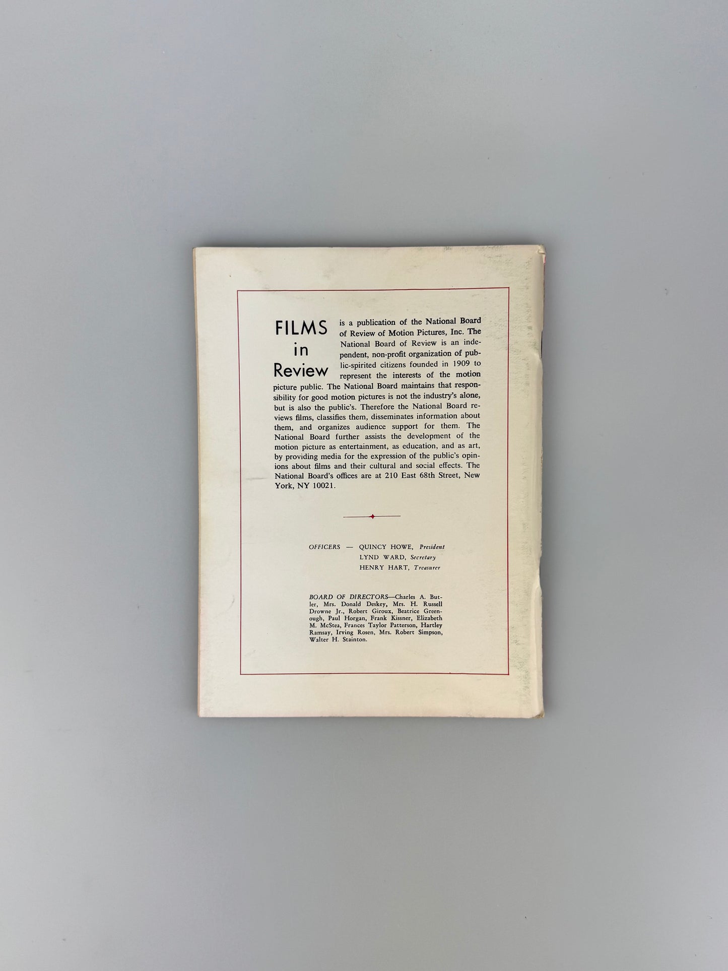 Films In Review Magazine - December 1972 - Nazimova, Randolph Scott, William Conrad, Animal Stars