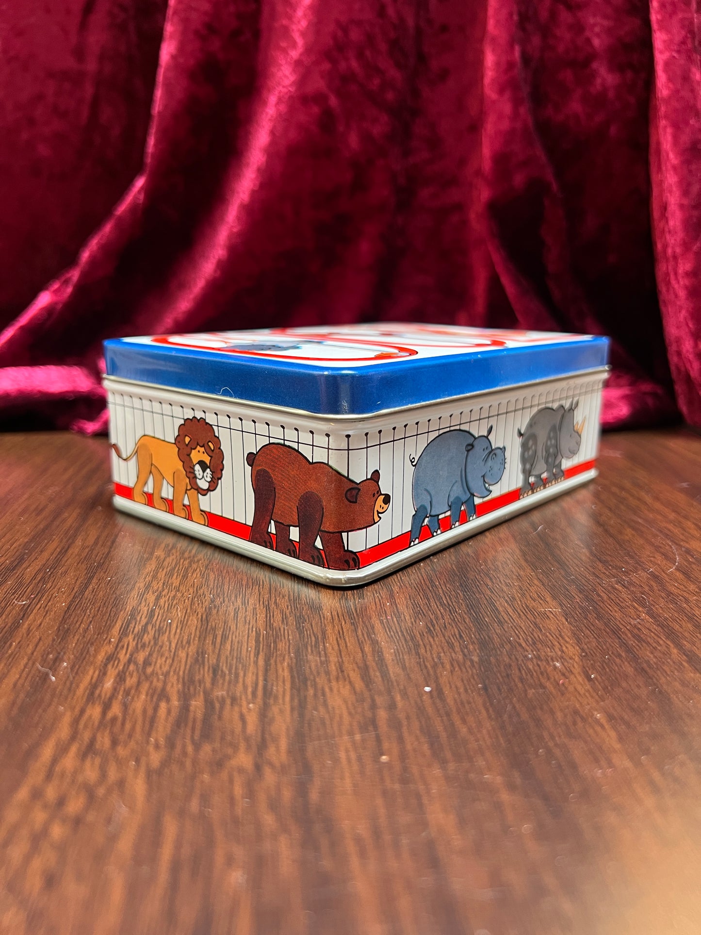 Vintage Kitchen - Storage Tin - ZOO Animals - JSNY - Made In Hong Kong