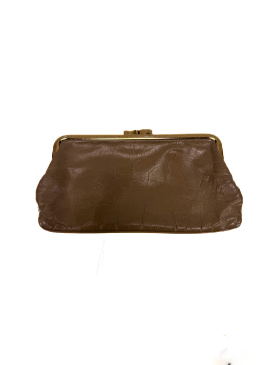 Vintage Wallet - Snap Closure - Light Brown with Gold Tone Hardware