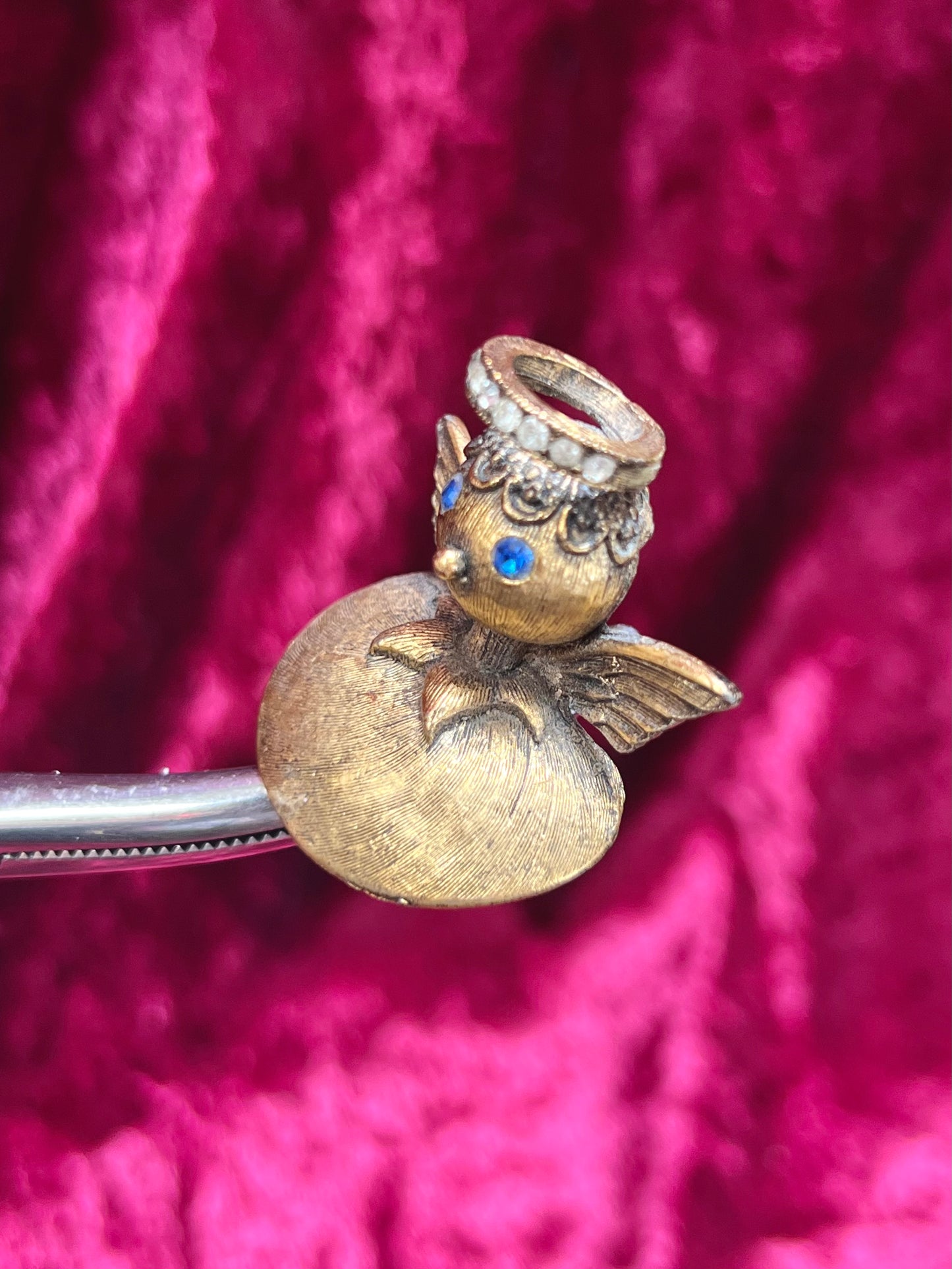 Vintage Jewelry - Shoulder Brooch Set - Voice of Conscience - Devil and Angel - Tortolani
