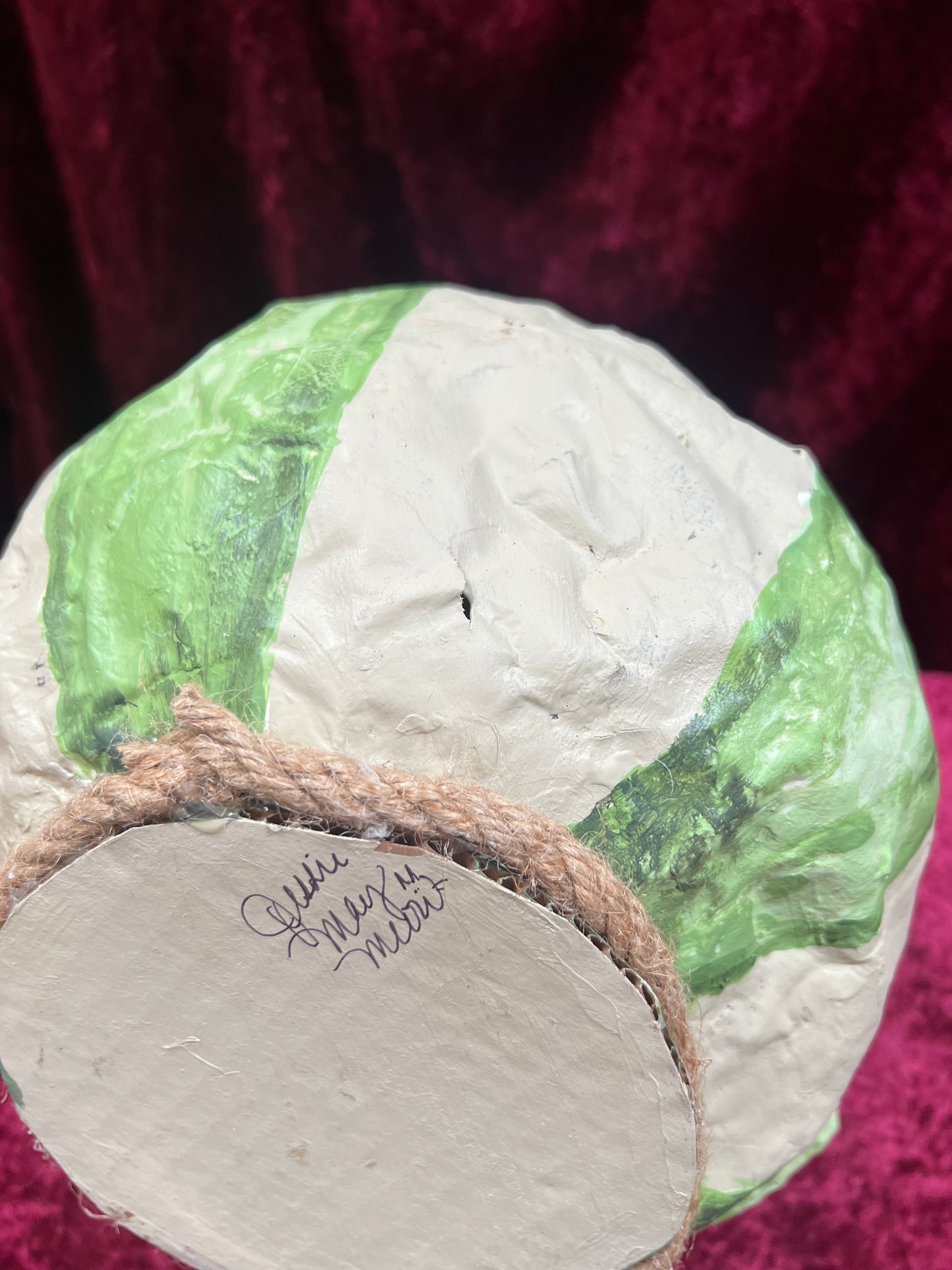 Vintage Inspired Handmade Paper Mache Lantern - Smiling Gourd - Large