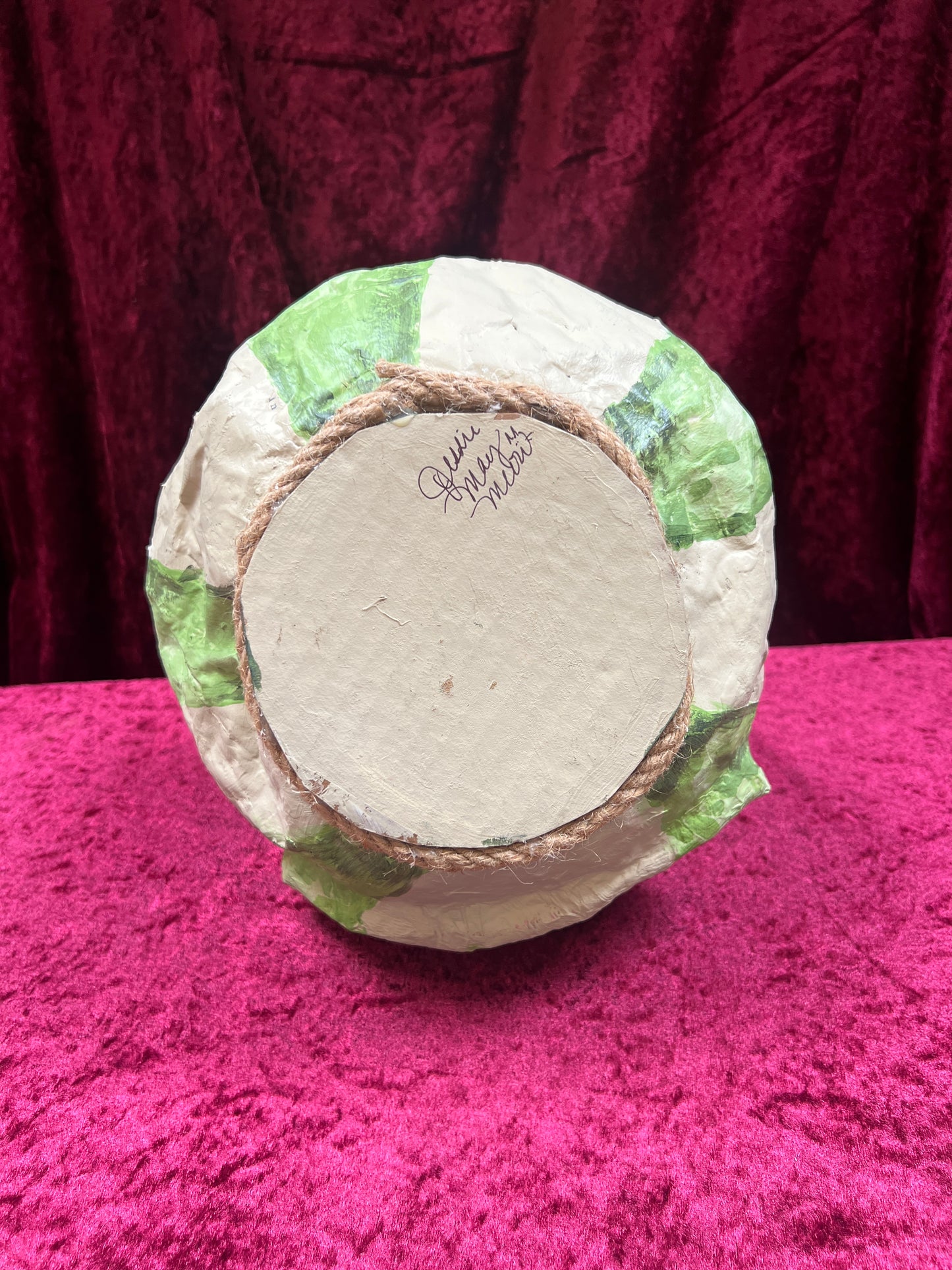 Vintage Inspired Handmade Paper Mache Lantern - Smiling Gourd - Large