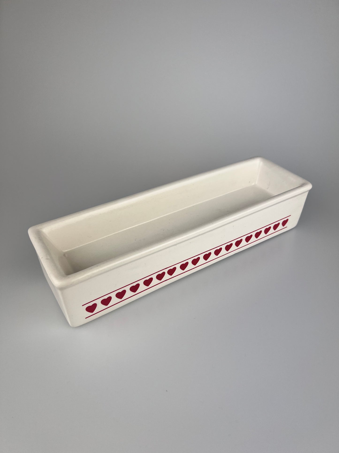 Vintage 1988 House Of Lloyd Ceramic Cracker Tray | Valentines Day Hearts