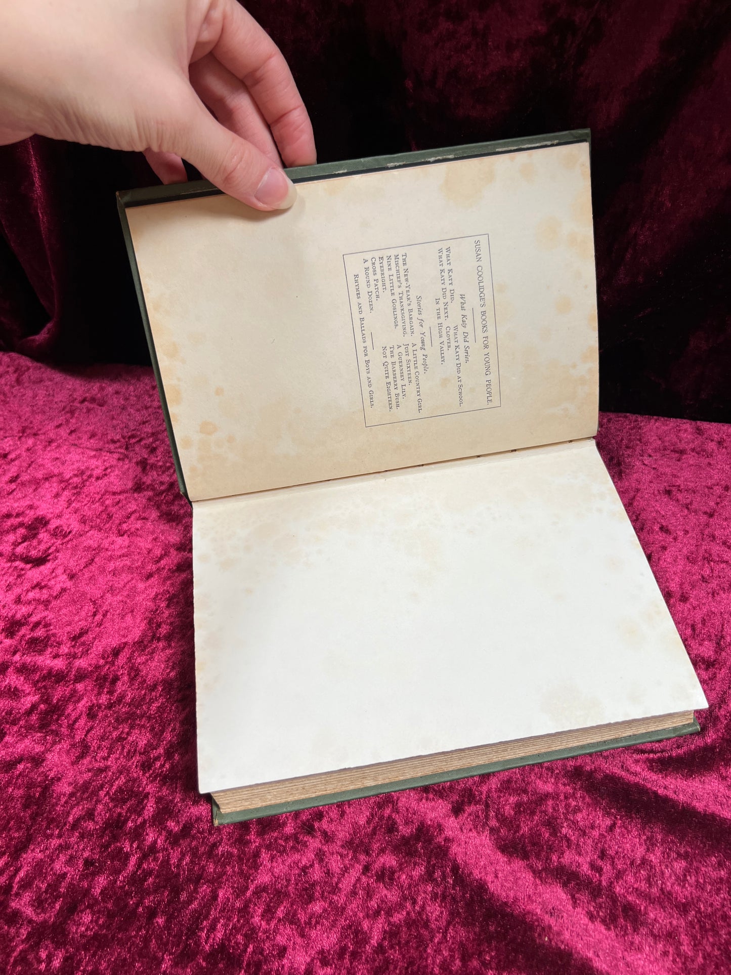 Antique Hardcover Book - What Katy Did - Susan Coolidge - 1901