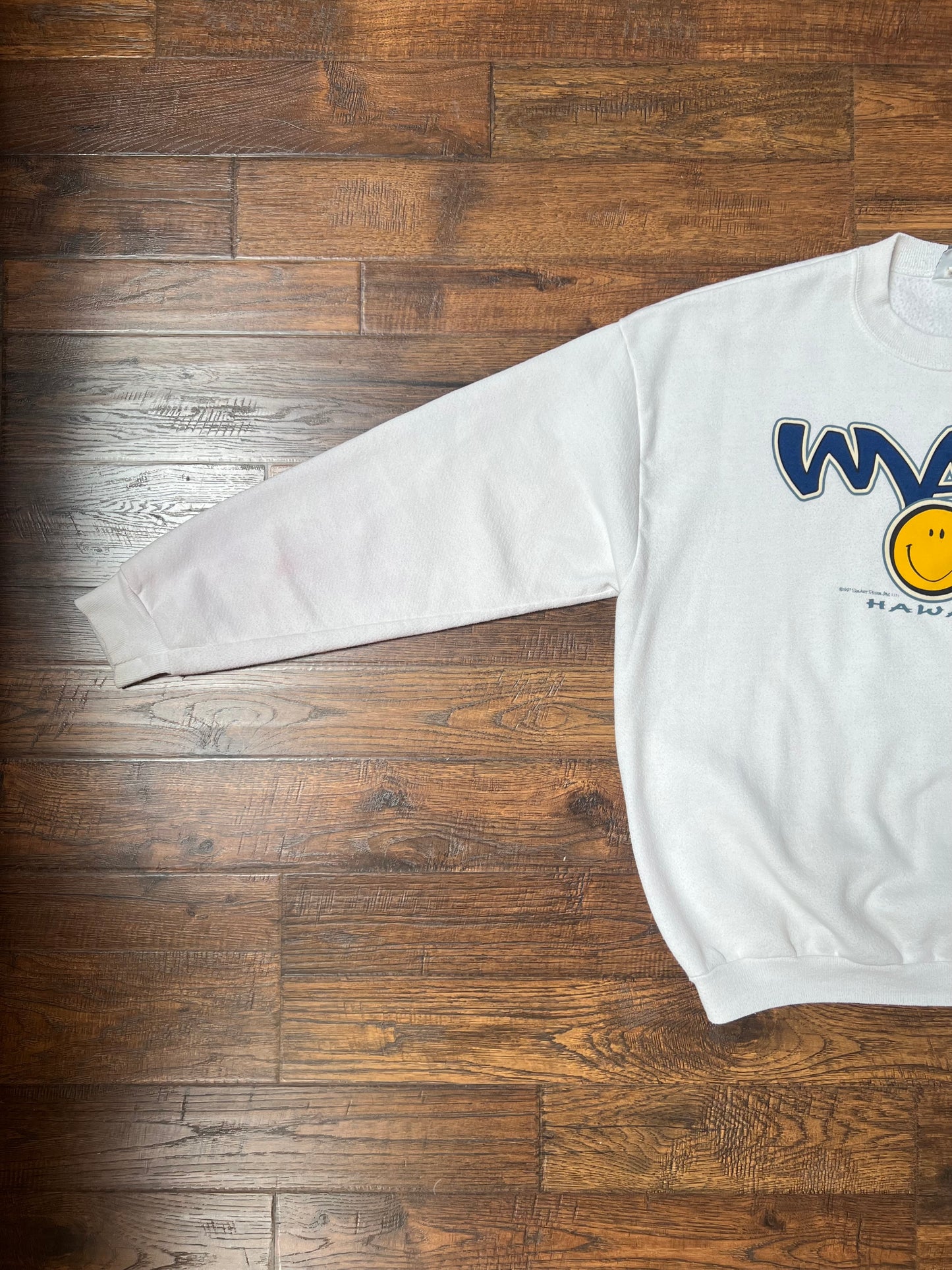 Vintage Clothing - Pullover Crewneck Sweatshirt - Maui Hawaii - Smiley Face - Lee Cotton Blend - X-Large