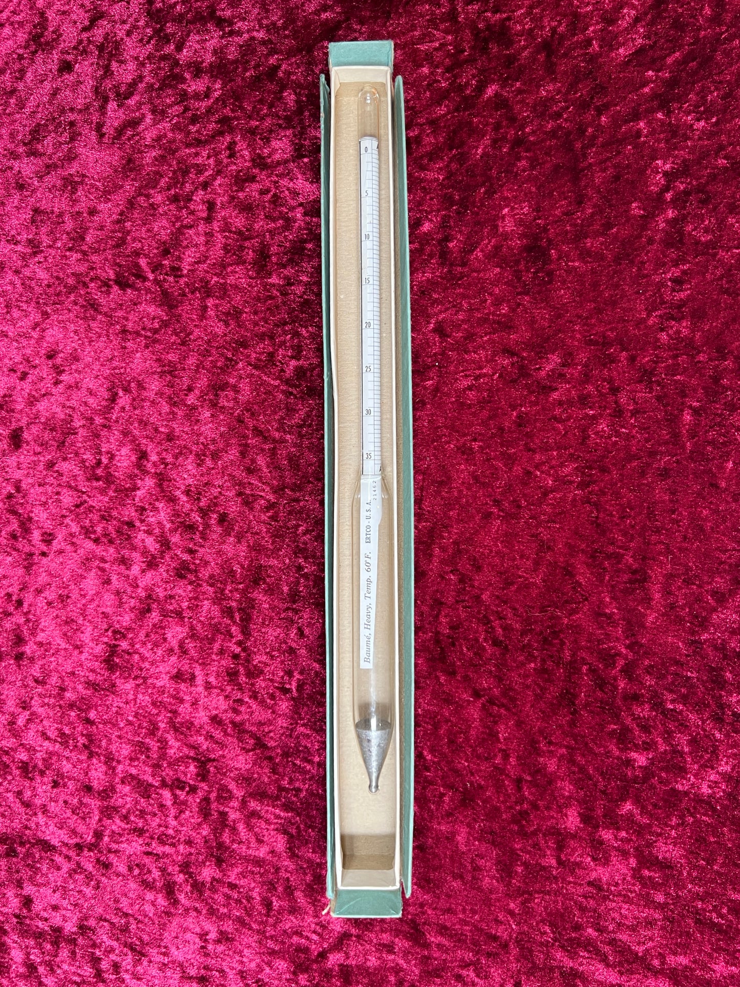 Vintage Oddities - Laboratory Thermometer / Hydrometer - Ertco U.S.A.