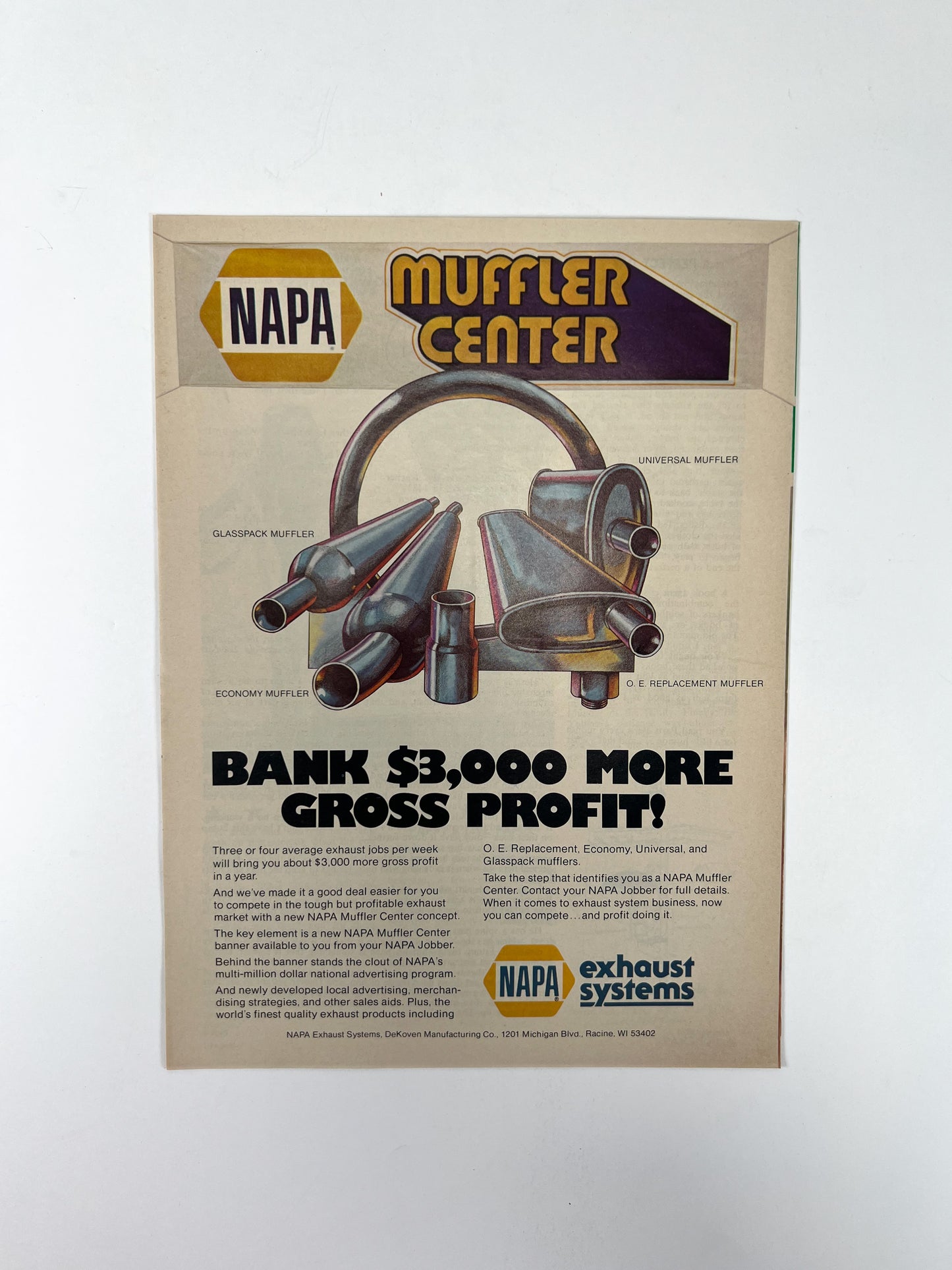 Vintage Ephemera - Magazine - Napa Parts & Pups - Greer Auto Parts - January 1978