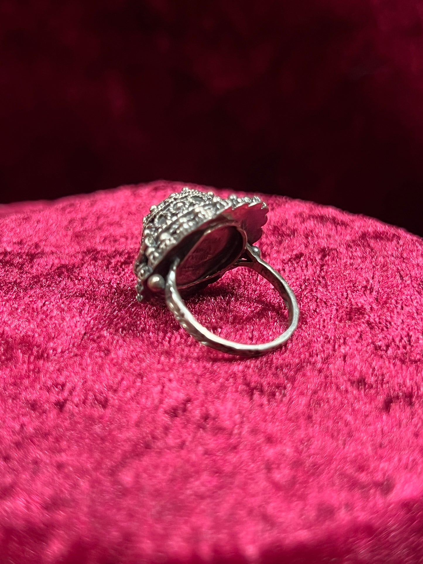 Vintage Jewelry - Poison Ring and Brooch Set - Sterling Silver - Made In Italy - Size 4