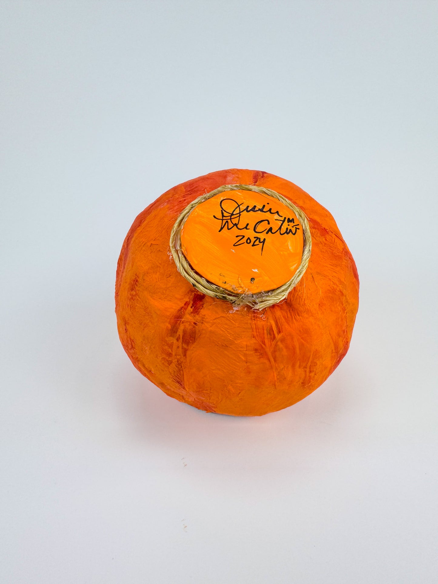 Vintage Inspired Handmade Paper Mache Lantern - Surprised Jack-o-Lantern