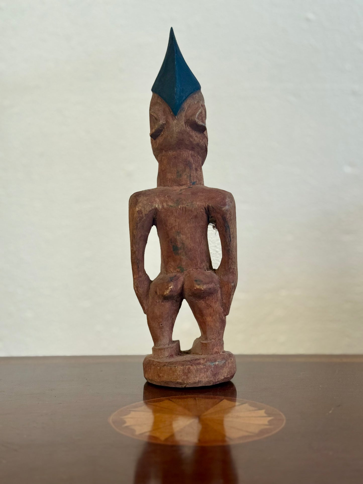 Vintage Art - Nigerian Fertility Ibeji Statue - 10” Carved Wood - Africa