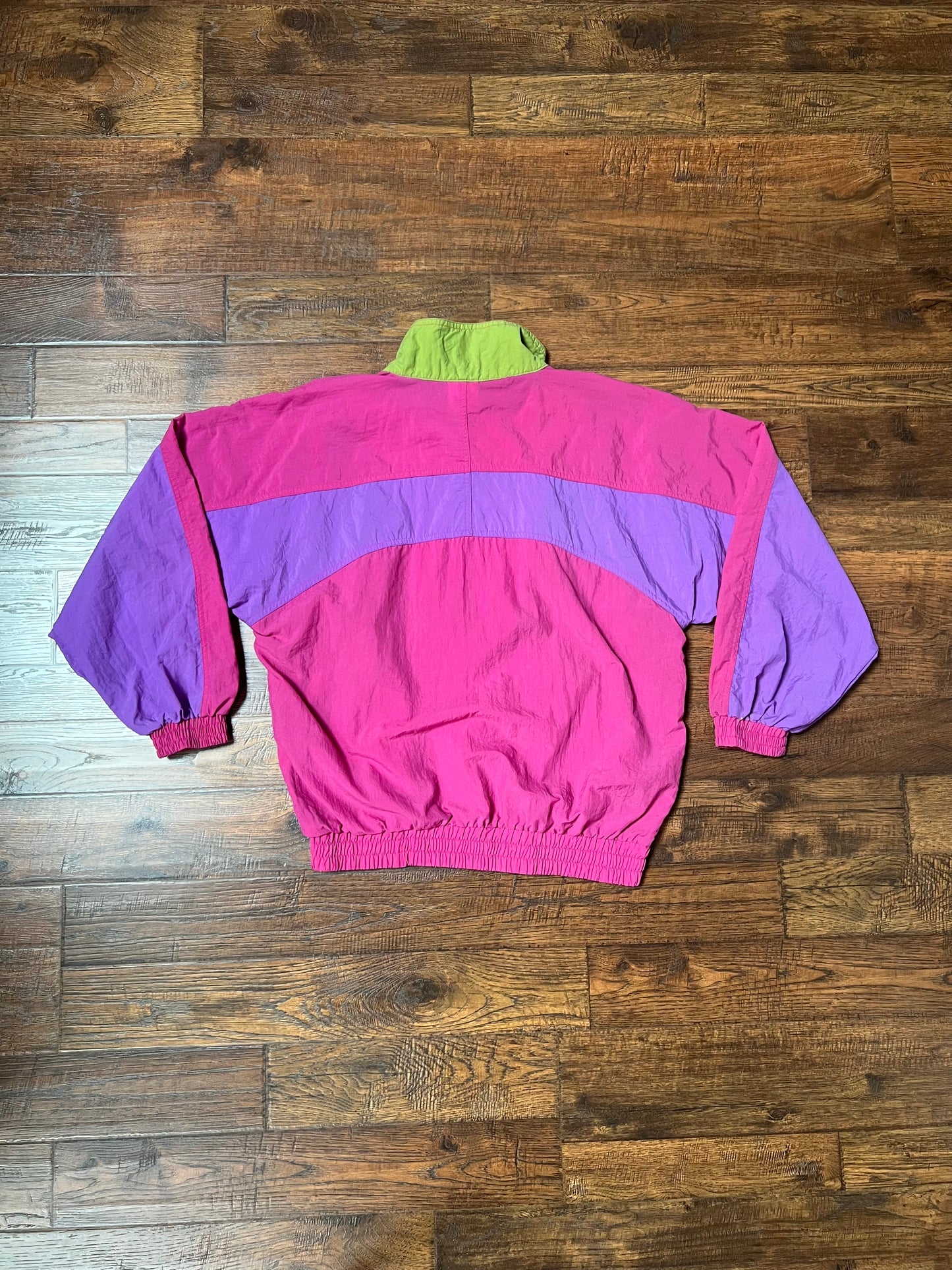 Vintage Clothing - Lightweight Windbreaker Jacket - Half Zip - Color Blocks - Small - Cheetah