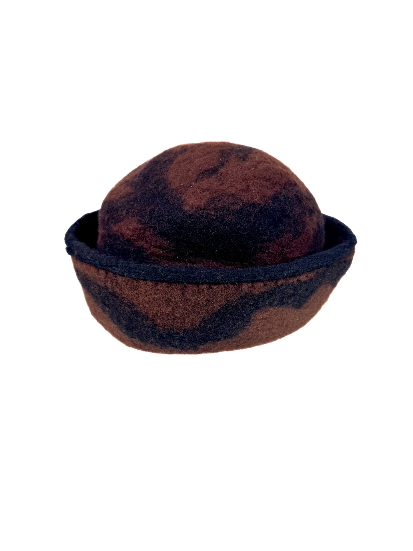 Vintage Hat - Crown & Brim San Francisco - Brown & Black Wool Hat