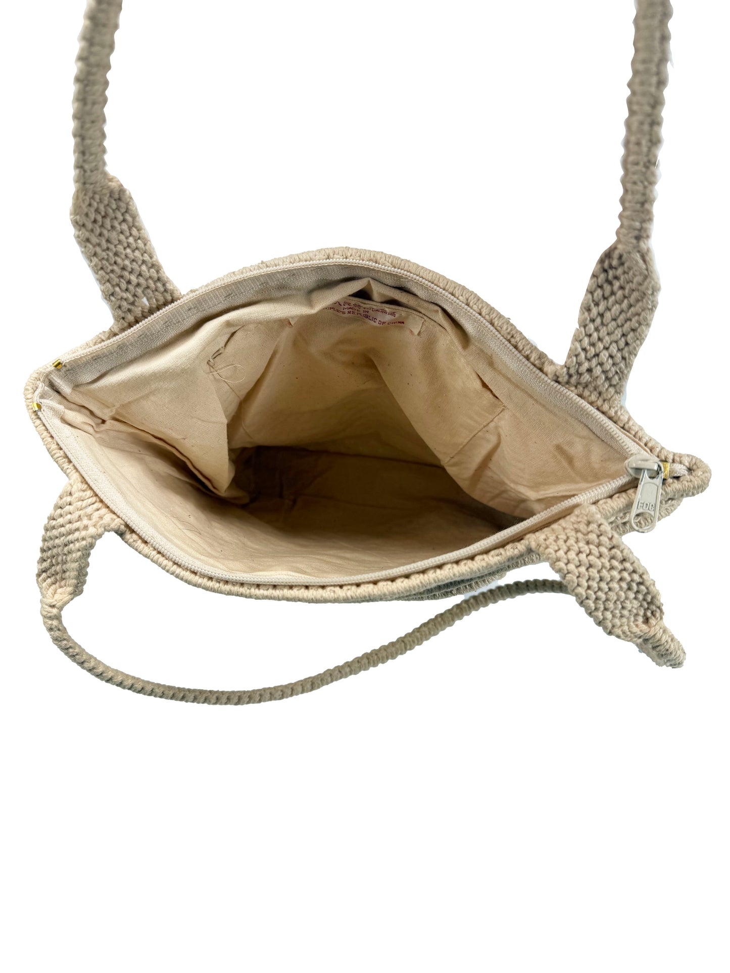 Vintage Purse - Jute Crocheted Shoulder Bag
