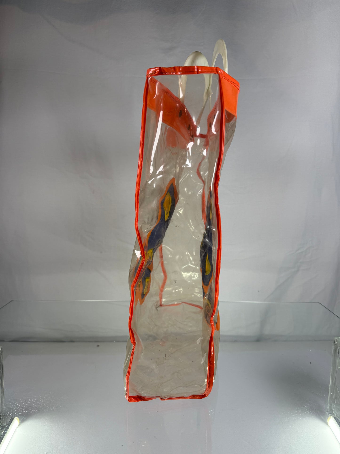 Vintage Accessories - Plastic Market Bag - Groovy Butterfly 1970s