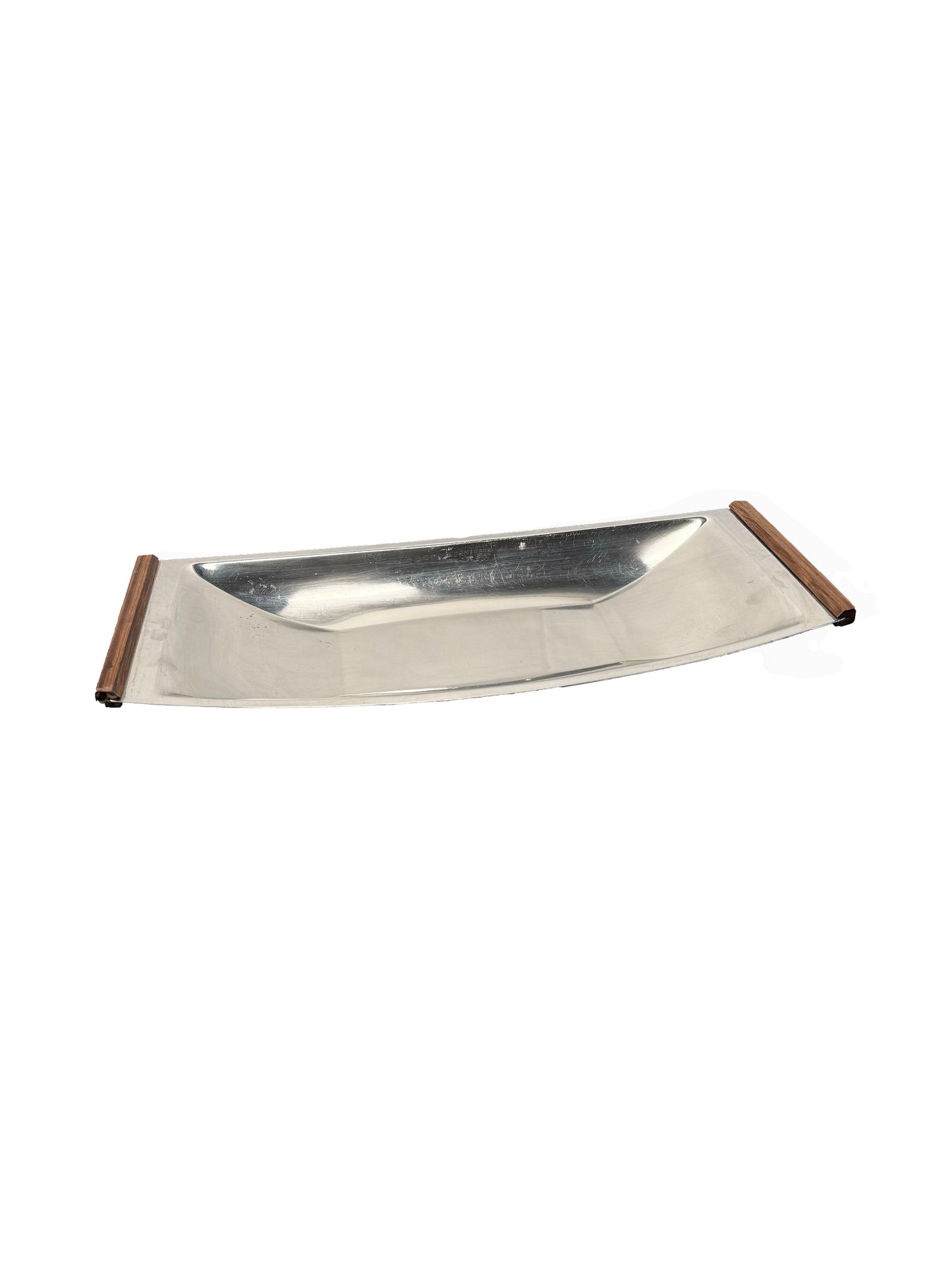 Vintage Tray - Denmark Lundtofte Stainless Steel Canoe - Mid Century Modern