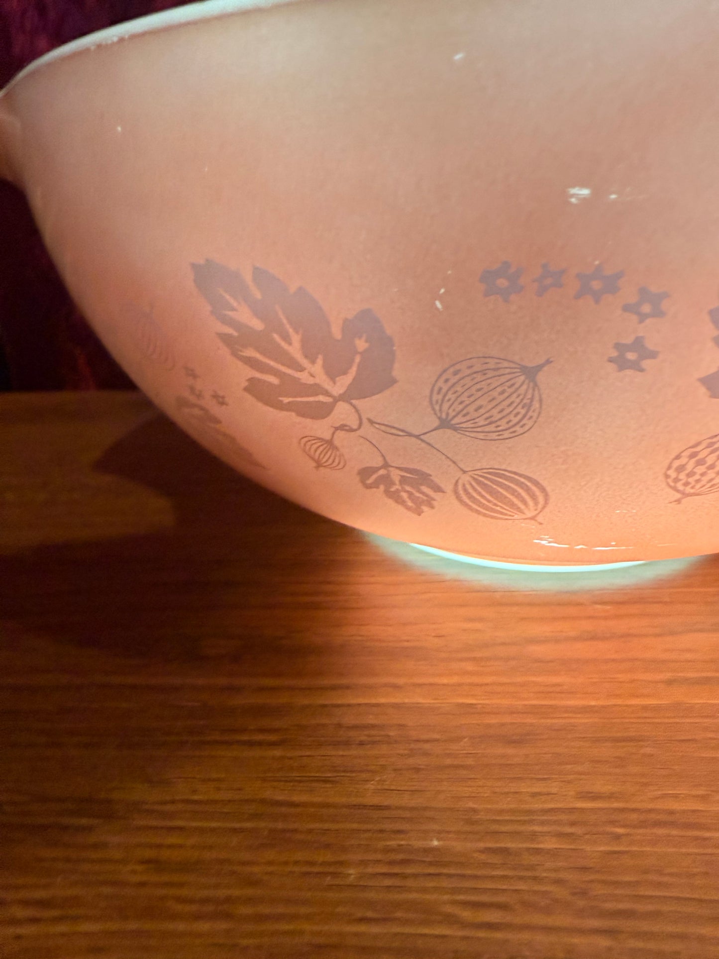 Vintage Kitchen - Large Cinderella Pyrex Bowl - Gooseberry Pattern