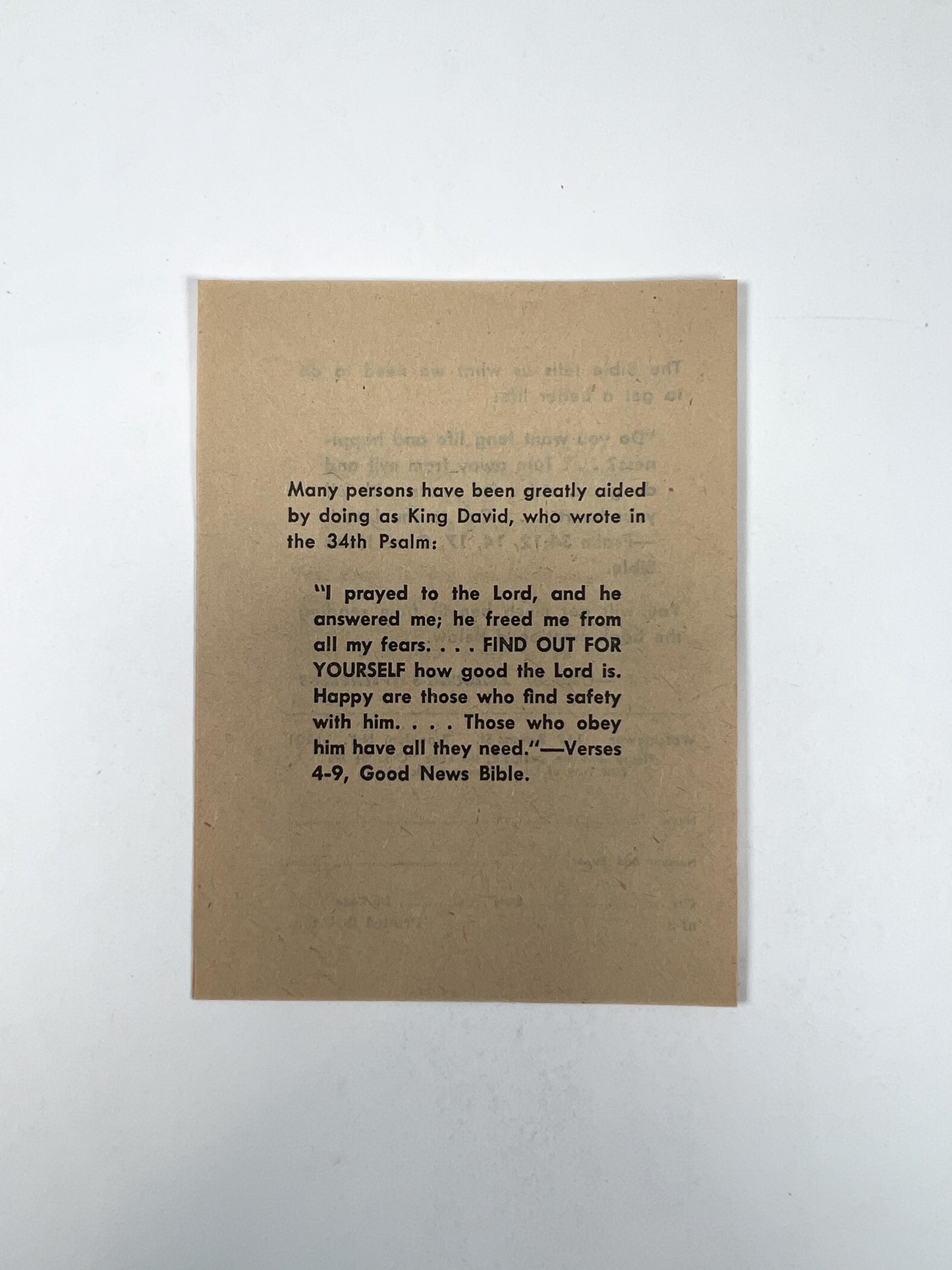 Vintage Ephemera - Religious Pamphlet - While You Were Out…I Called