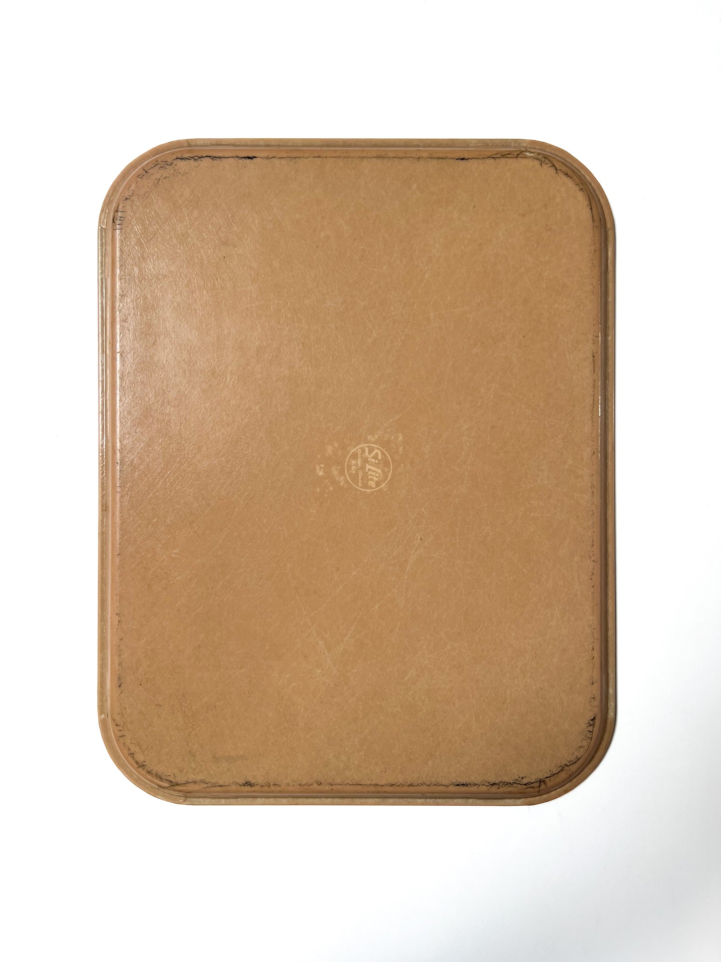 Vintage SiLite Fiberglass Cafeteria Tray - Beige Tan - 18" X 14"