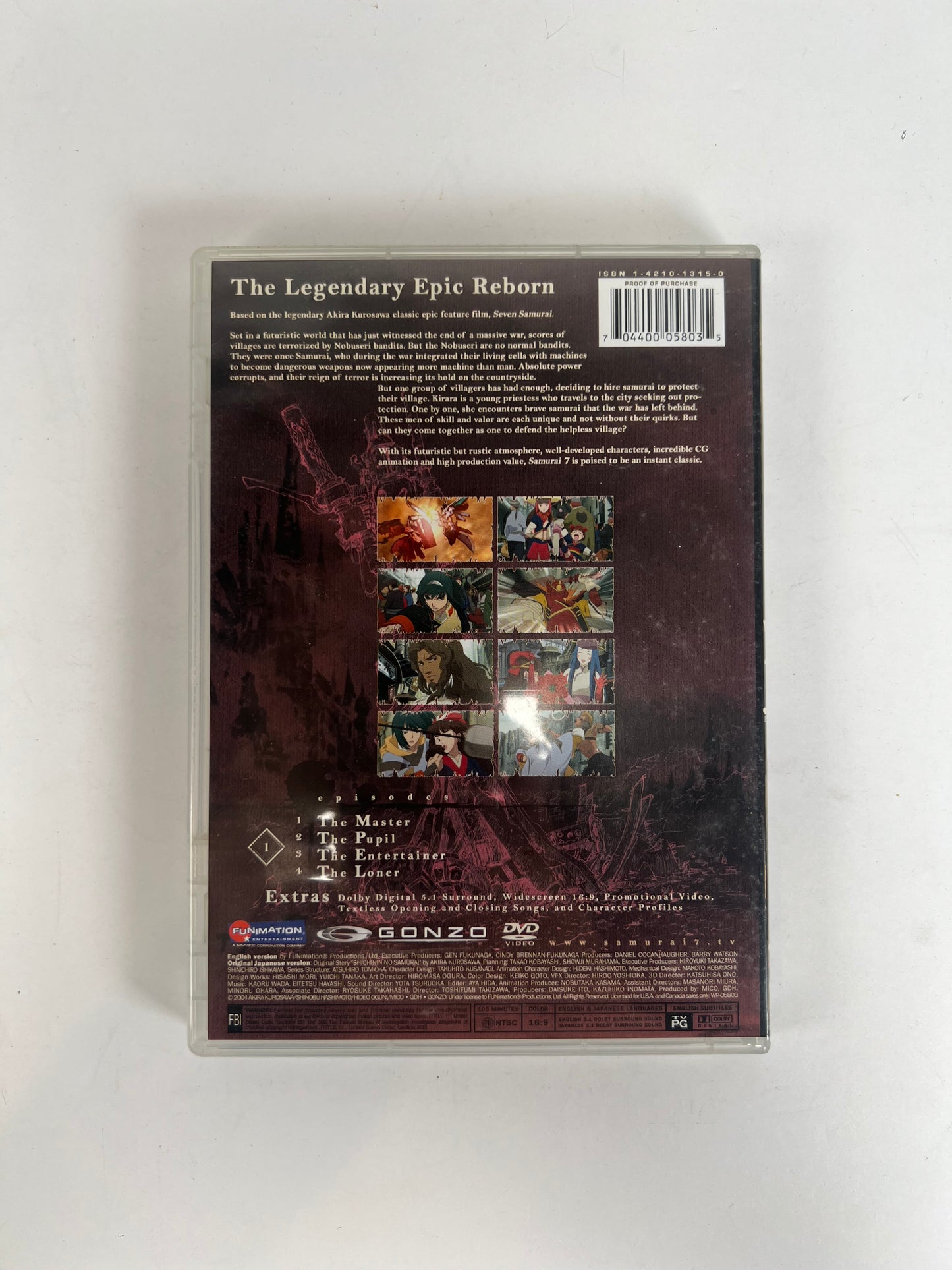 DVD - Samuai 7 - Volume 1 - Akira Kurosawa - English / Japanese - Funimation - 2004