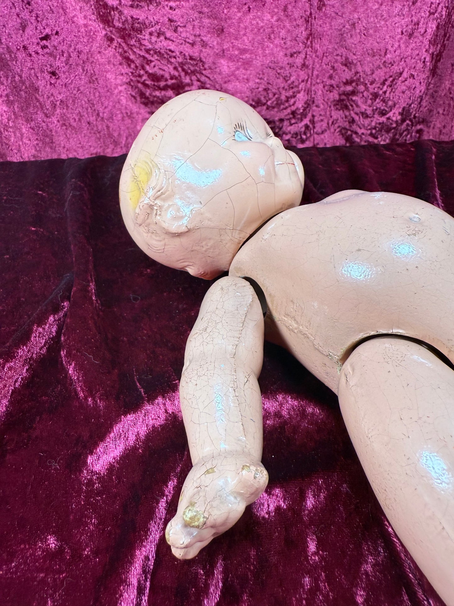 Vintage Halloween - Haunted Doll Parts - Disassembled Composition Kewpie
