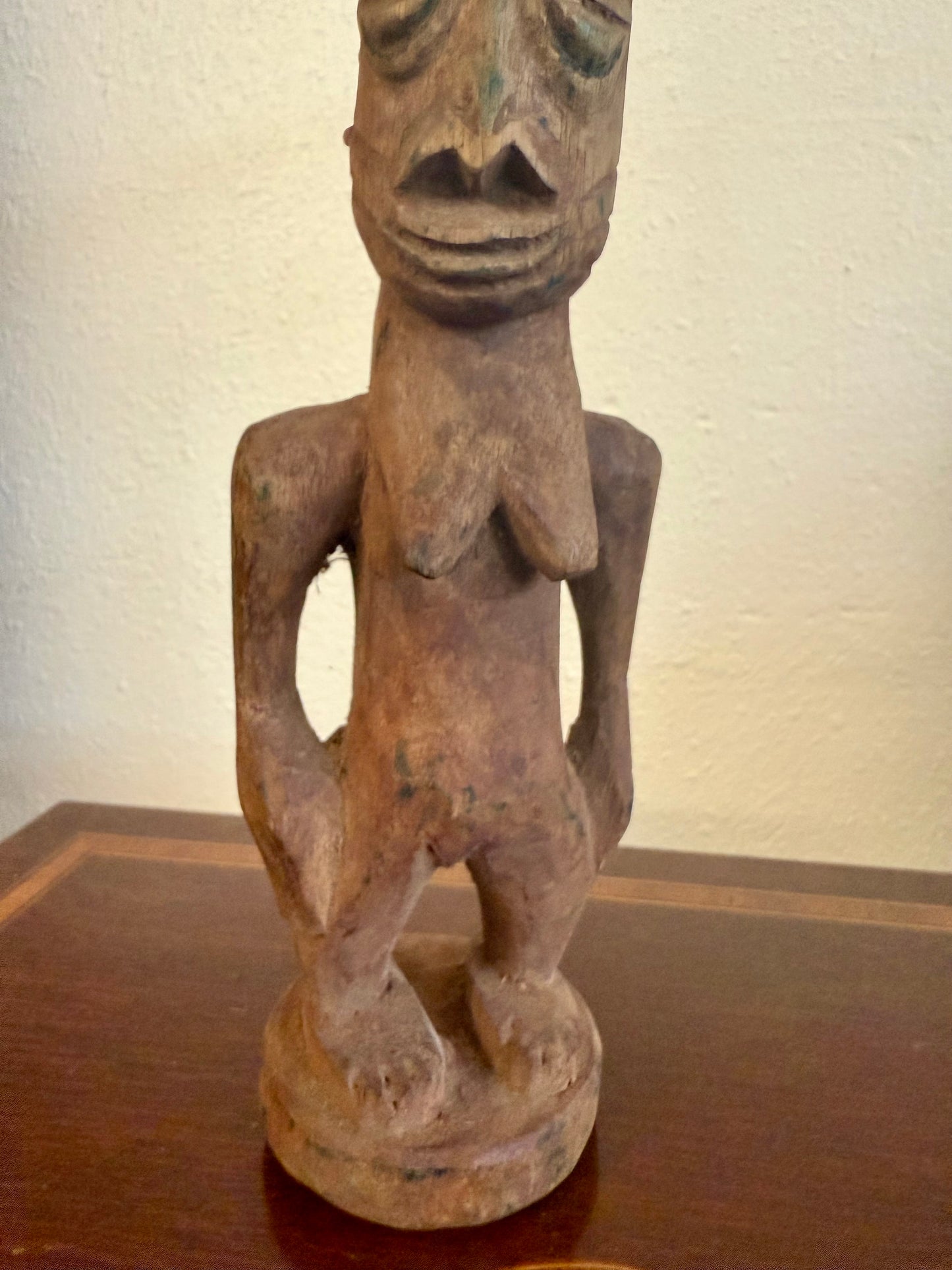 Vintage Art - Nigerian Fertility Ibeji Statue - 10” Carved Wood - Africa