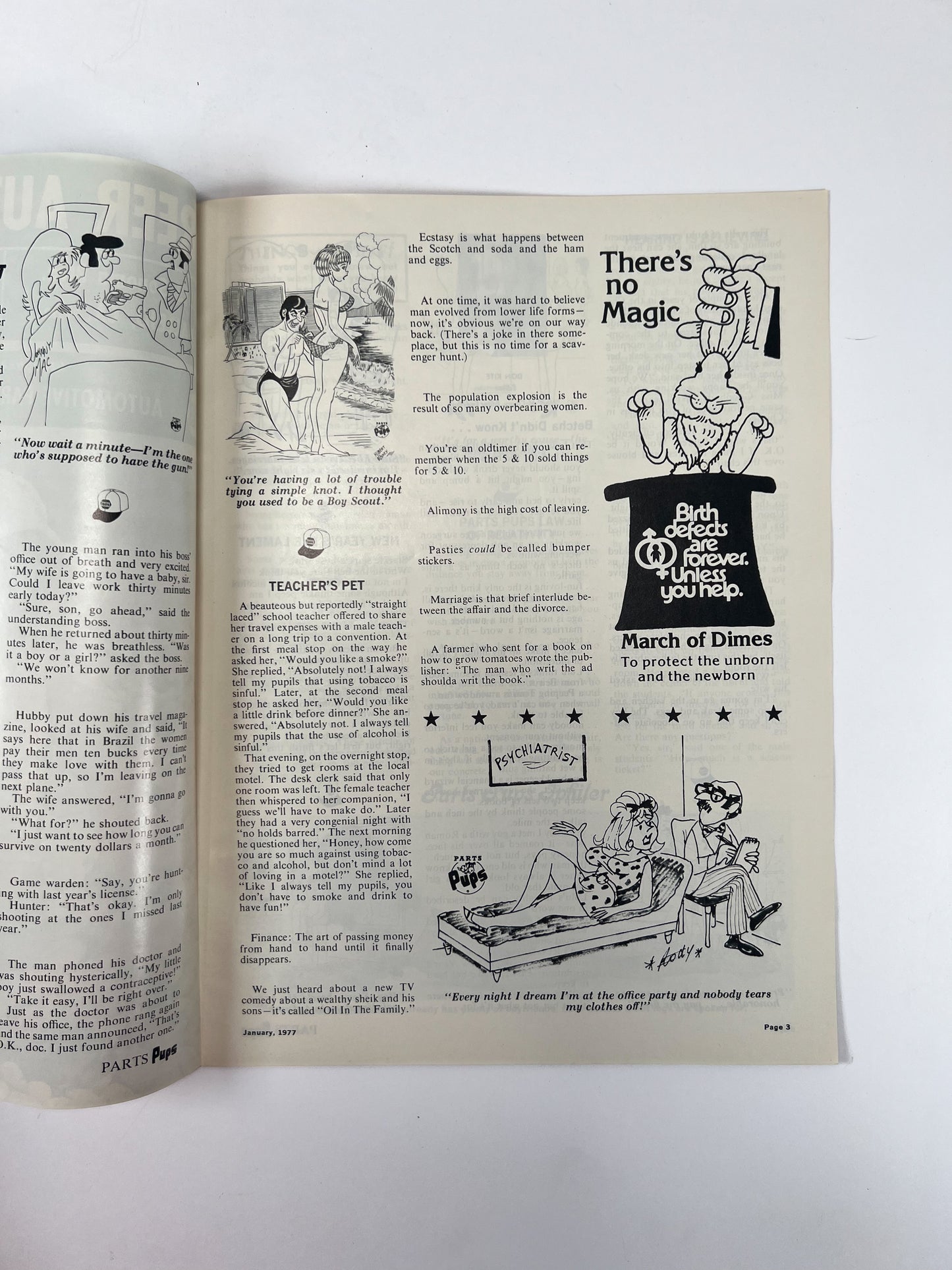 Vintage Ephemera - Magazine - Napa Parts & Pups - Greer Auto Parts - January 1977