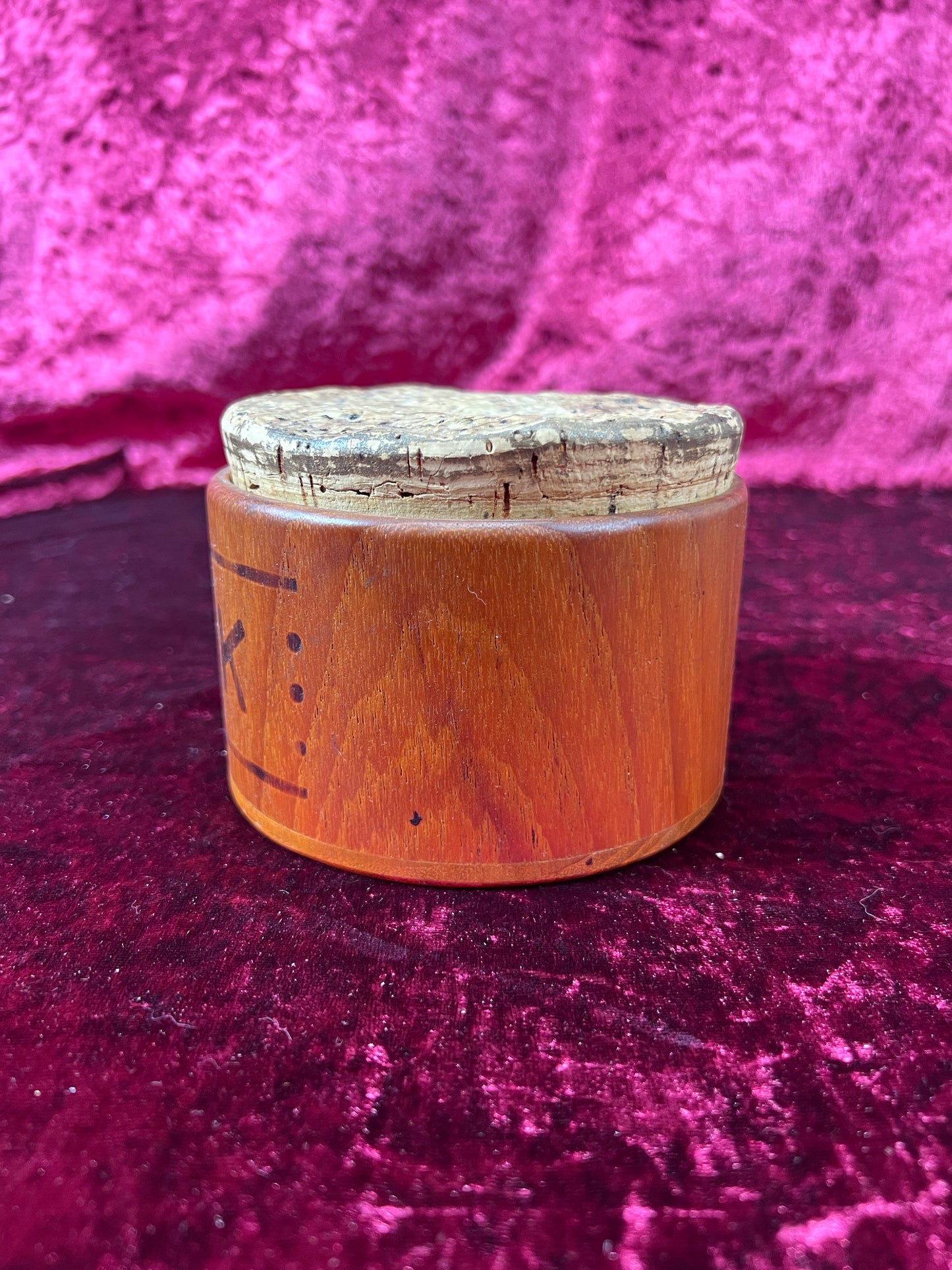 Vintage Tobacciana - Tobacco Container - Genuine Teakwood - Sowe - Sweden