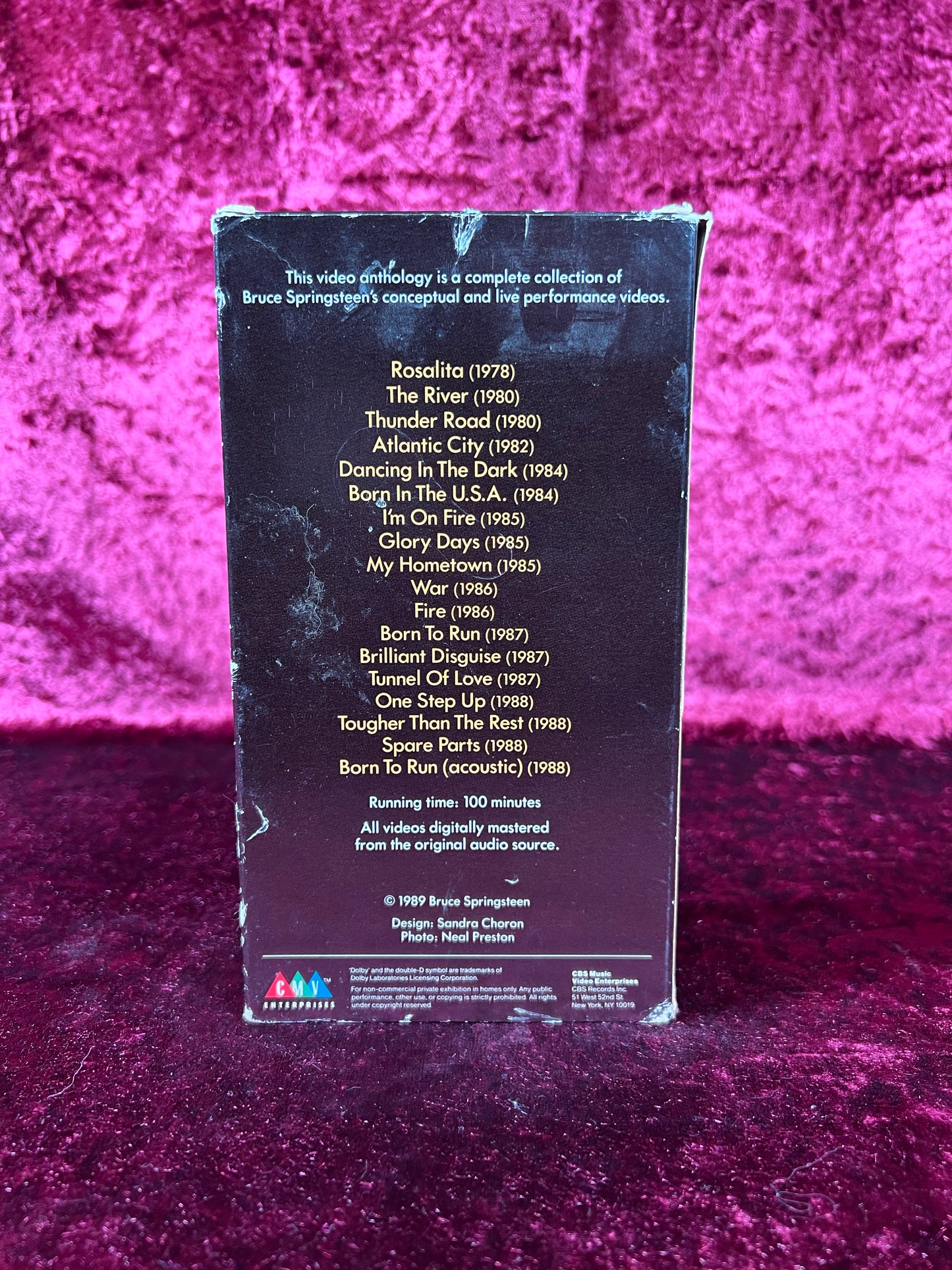 VHS - Bruce Springsteen Video Anthology 1978-1978 - 1989