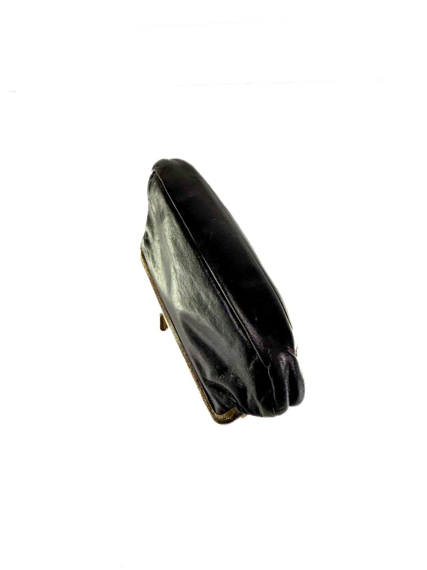 Vintage Wallet - Snap Closure - Two Sides with Side Pocket - Black