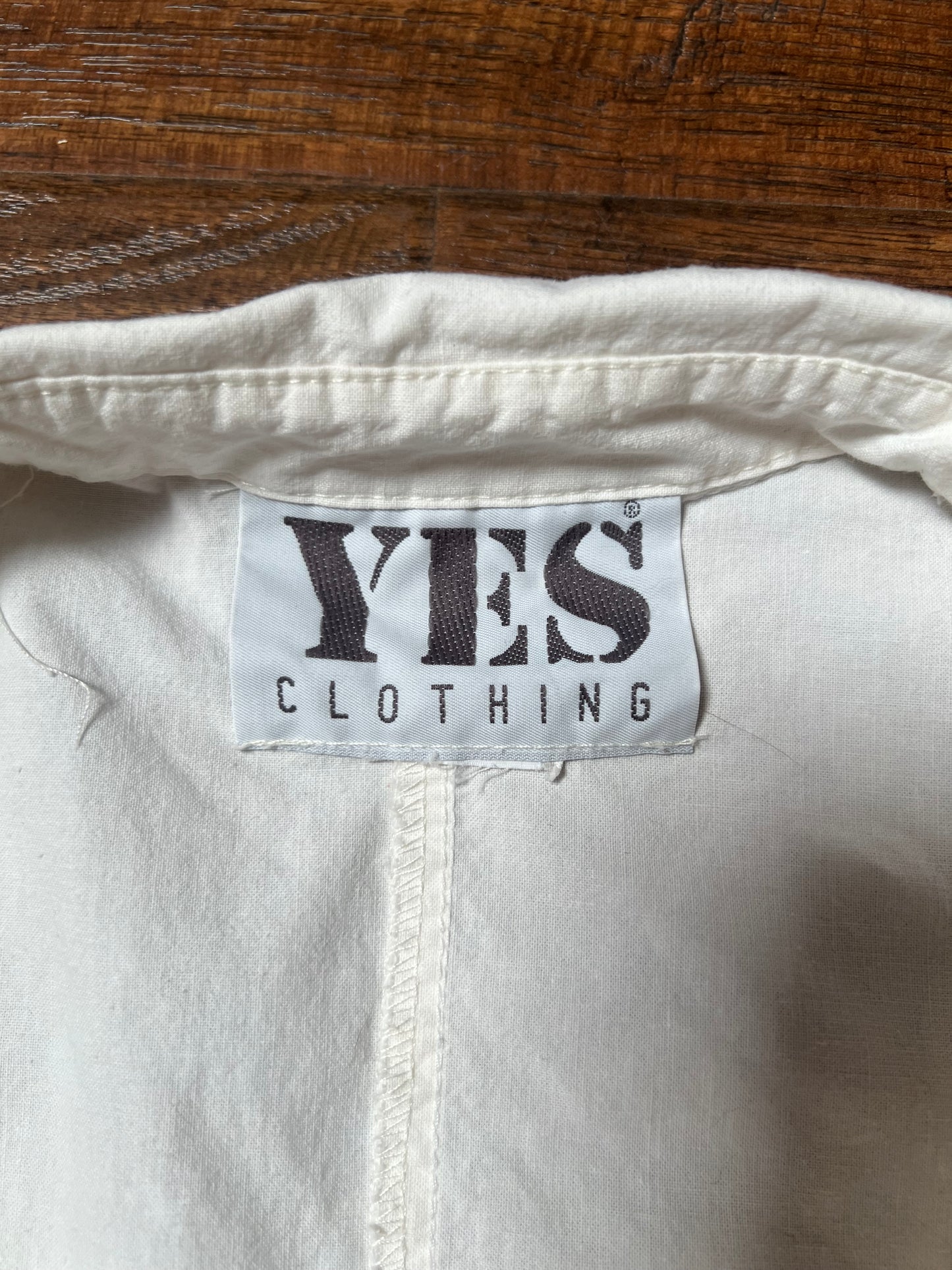 Vintage Clothing - Full Length Sleeveless Shirt Dress - Button Front - White - Medium - YES Clothing