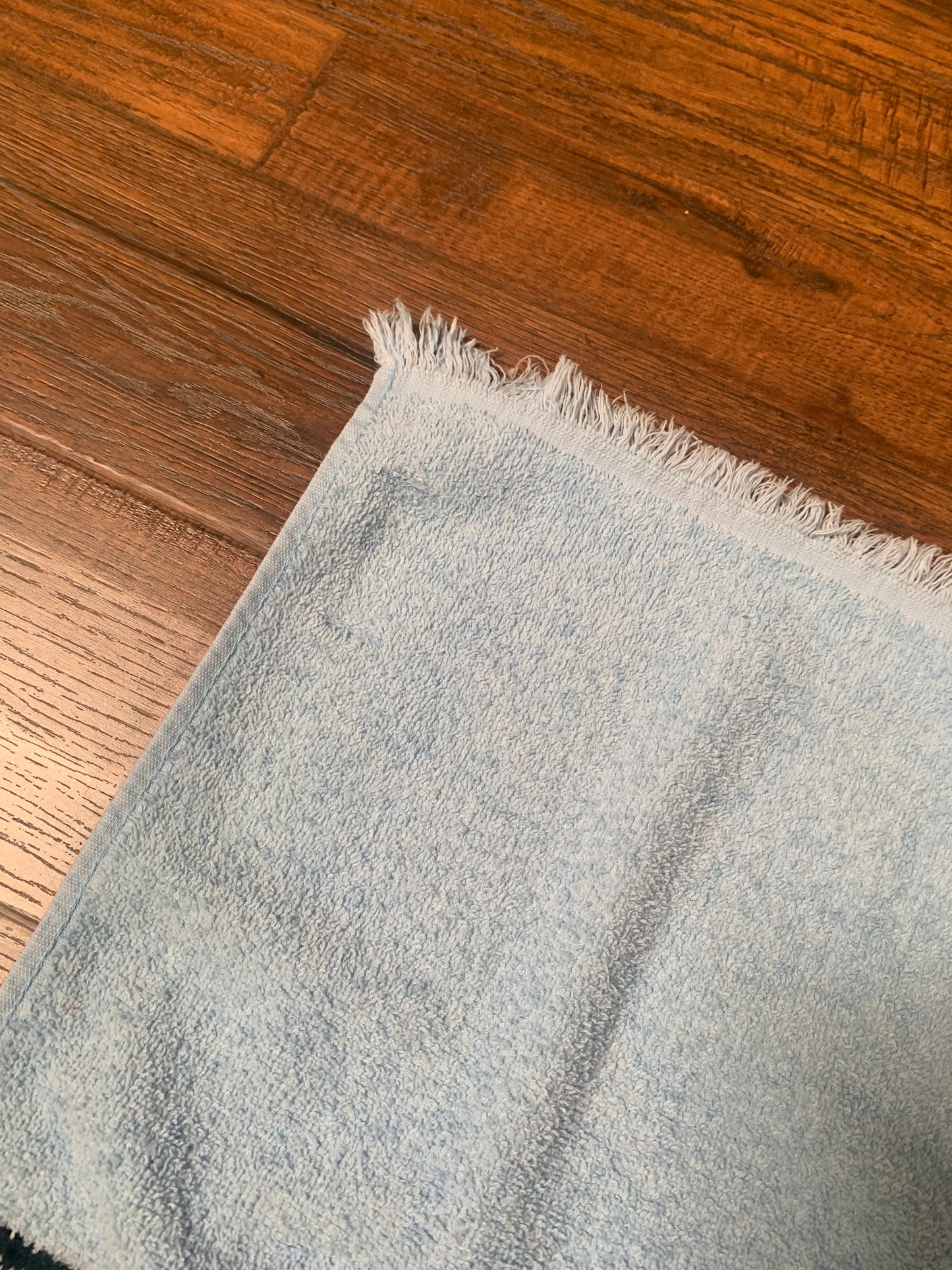 Vintage Dundee Decorative Hand Towel Set - Baby Blue with Floral Ribbon