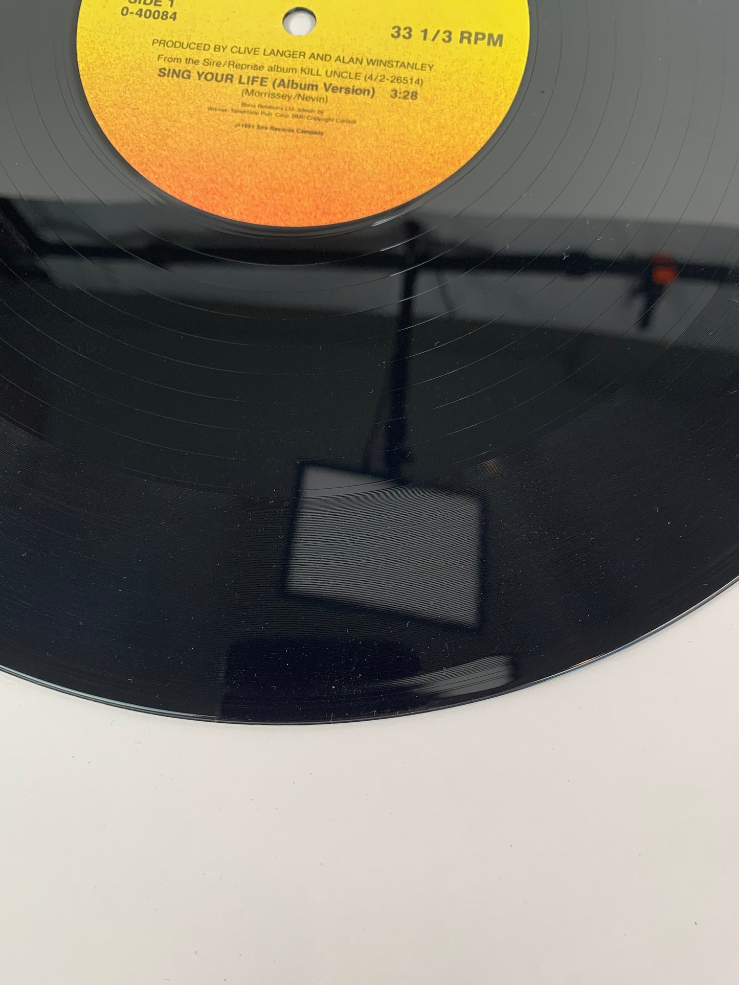 Vintage 12" Vinyl Record - Morrissey - Sing Your Life