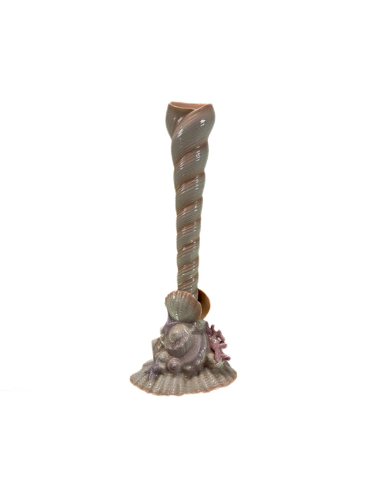 Vintage Candle Stick Holder - Seashells Atlantis Resort - By Franklin Mint 1989