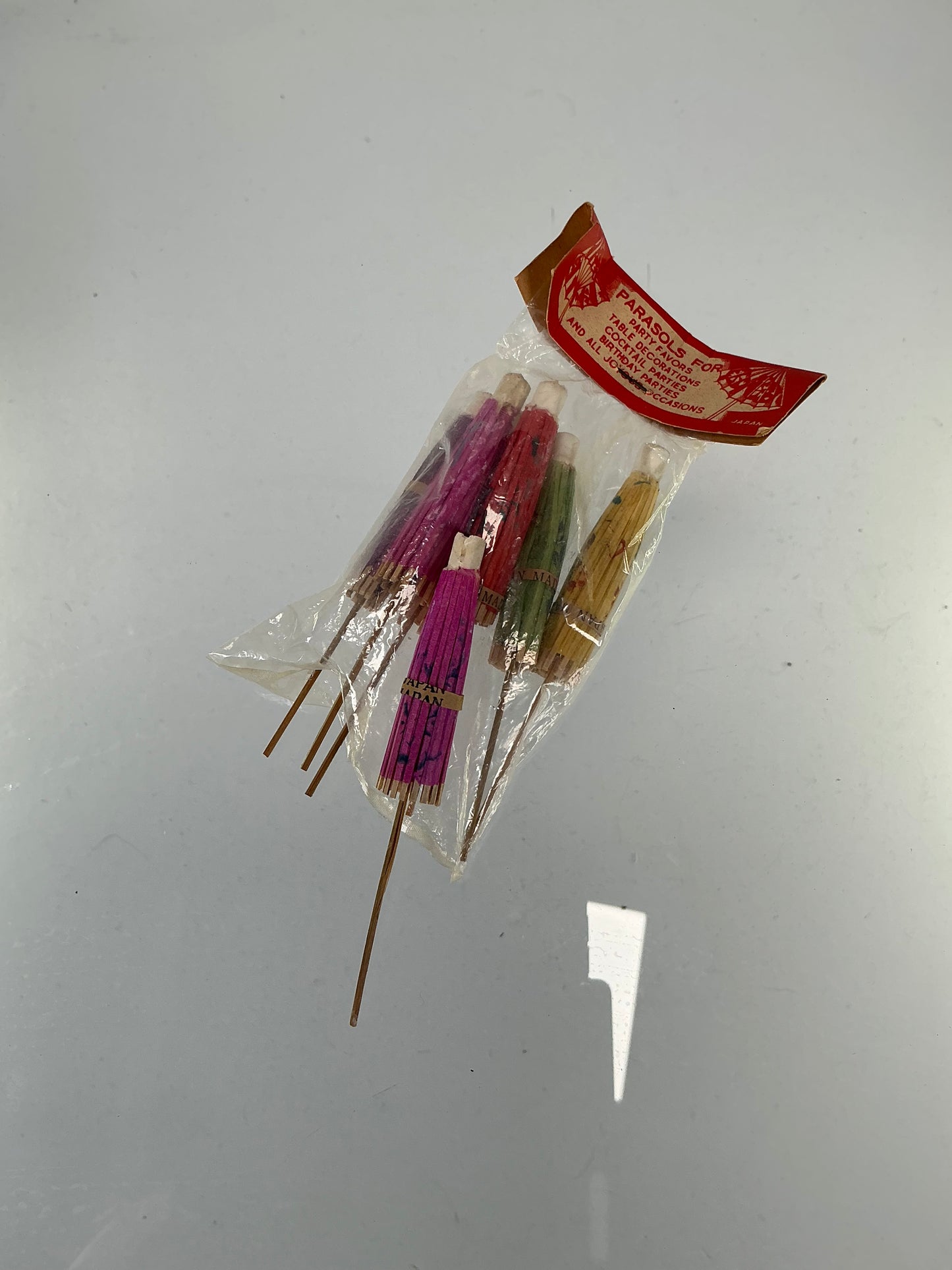 Vintage Tiki Decor - Cocktail Parasols - Paper and Wood - Japan